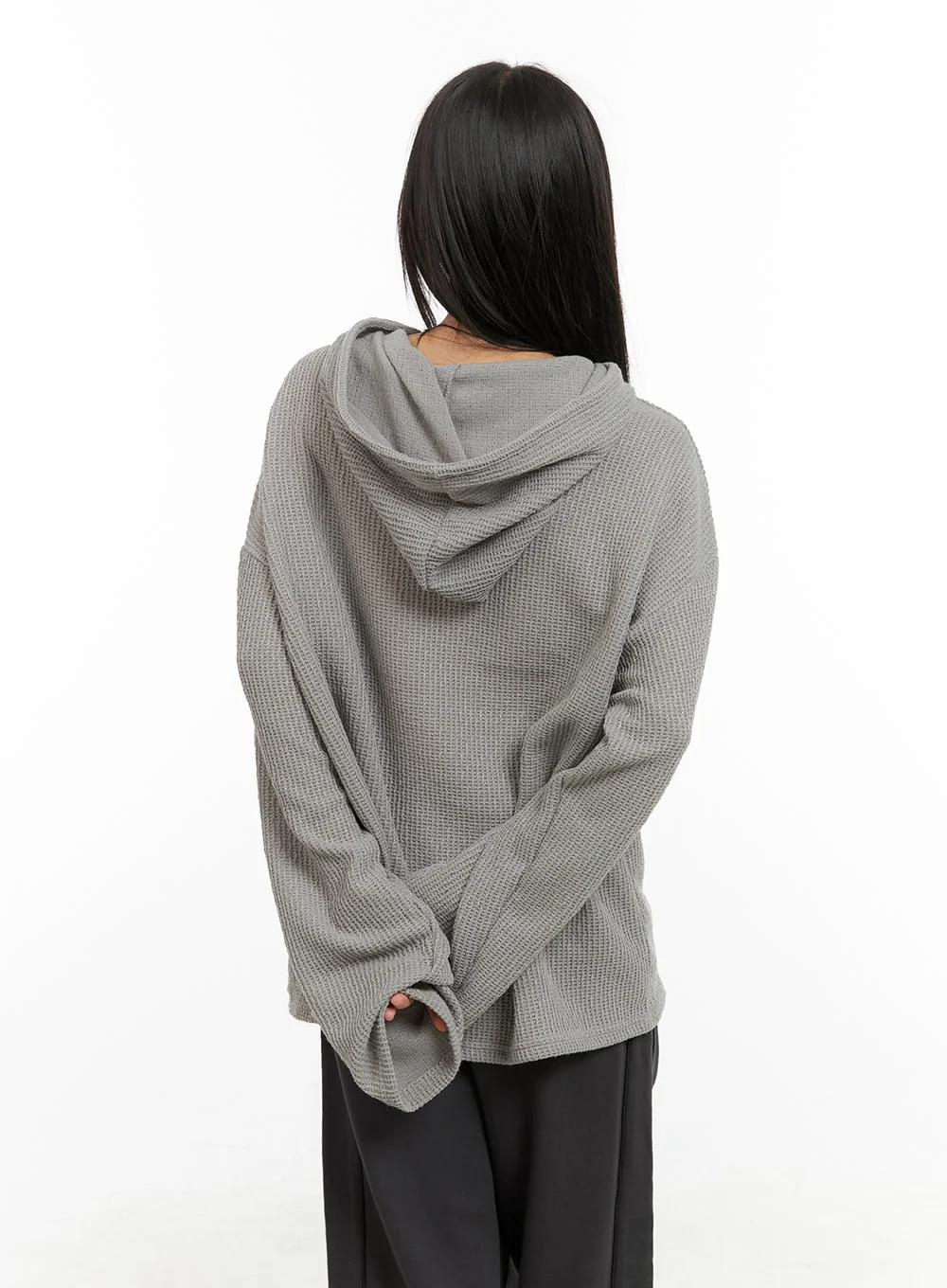 Knit Lettering Hoodie CG427 - Image 6