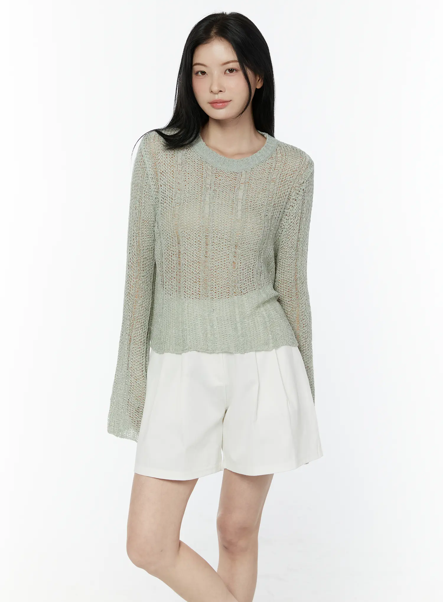 Knit See-Through Sweater IU505 - Image 10