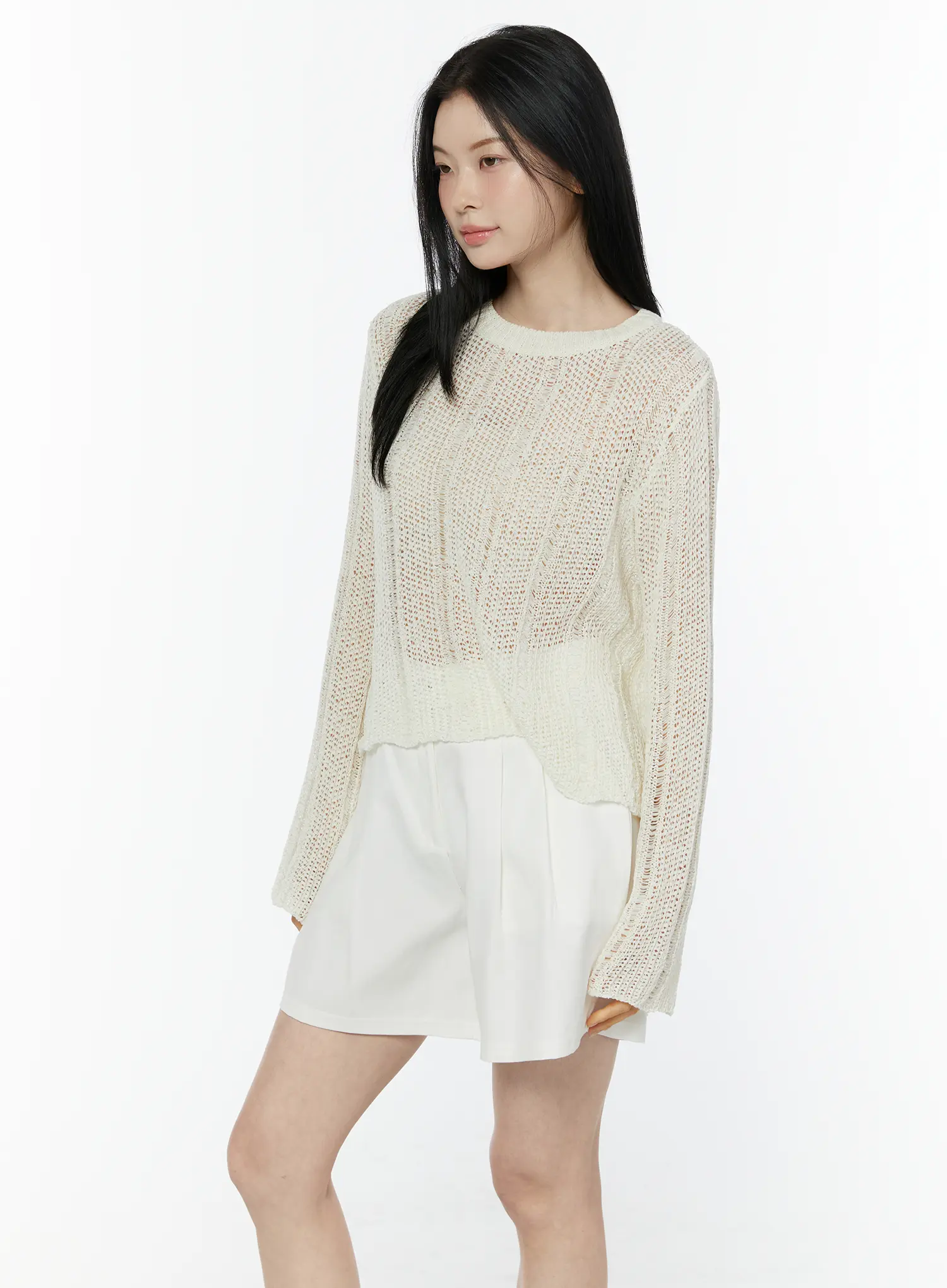 Knit See-Through Sweater IU505 - Image 4