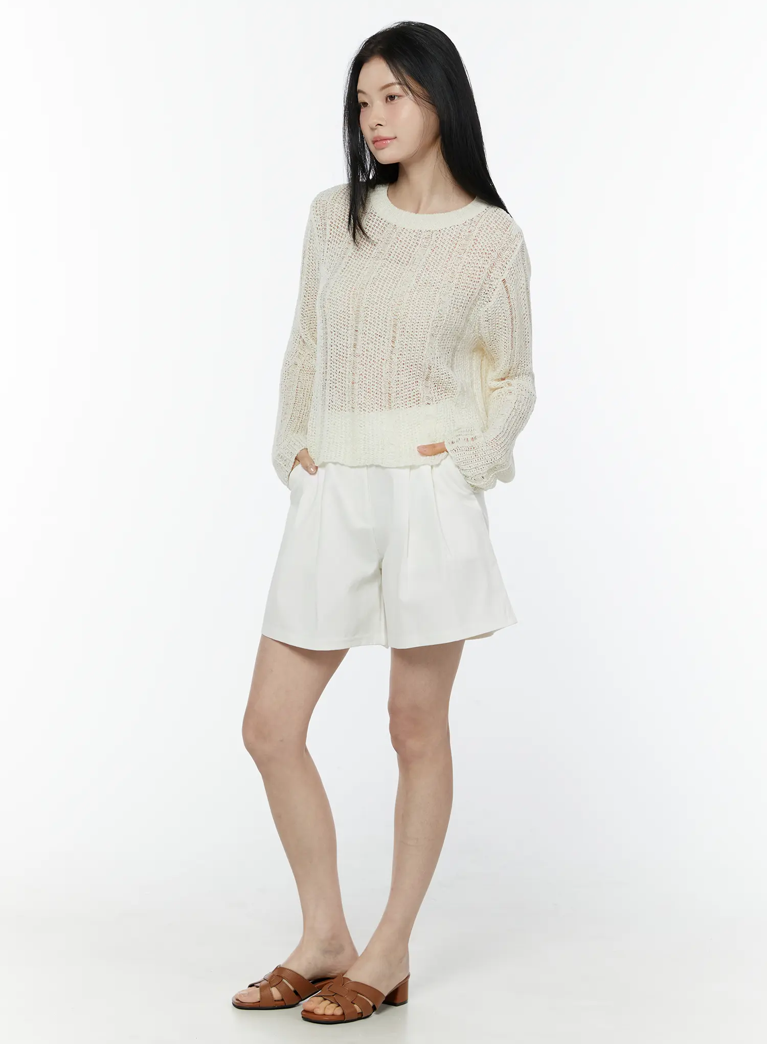 Knit See-Through Sweater IU505 - Image 6