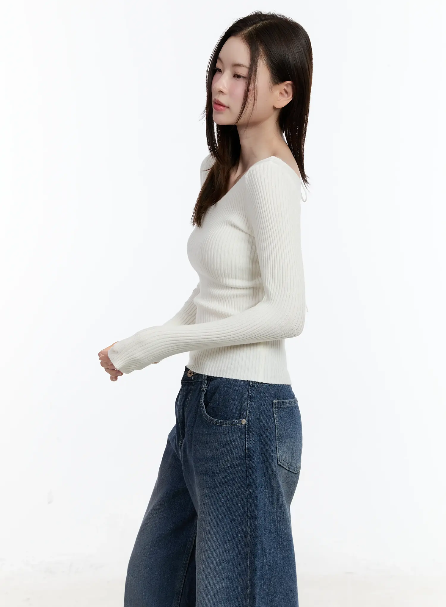 Knit V-Neck Sweater ID511 - Image 3
