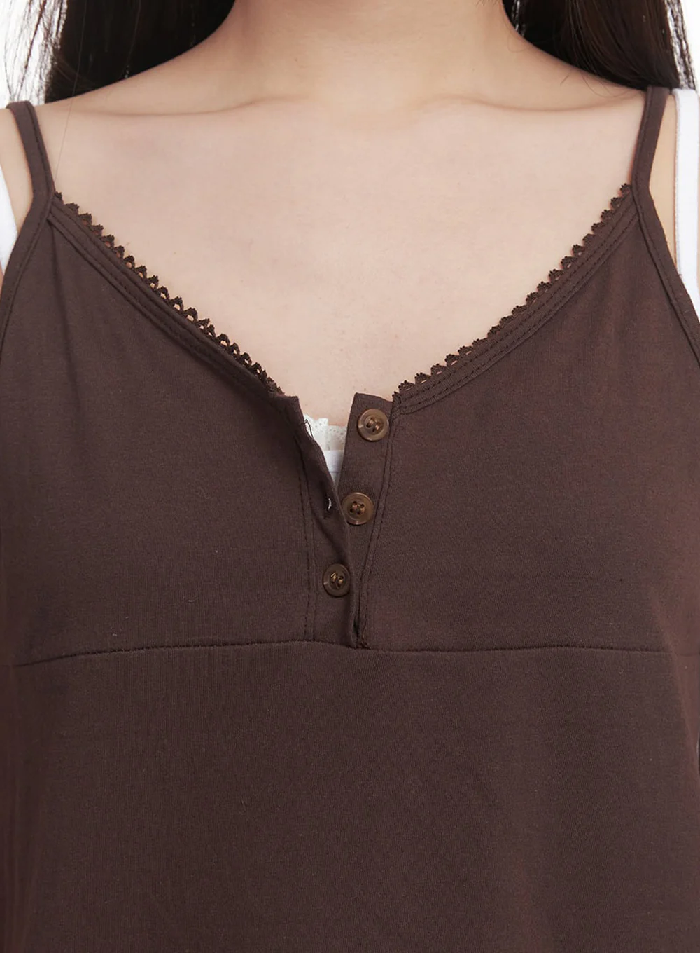Lace Buttoned Cami Top IM528 - Image 3