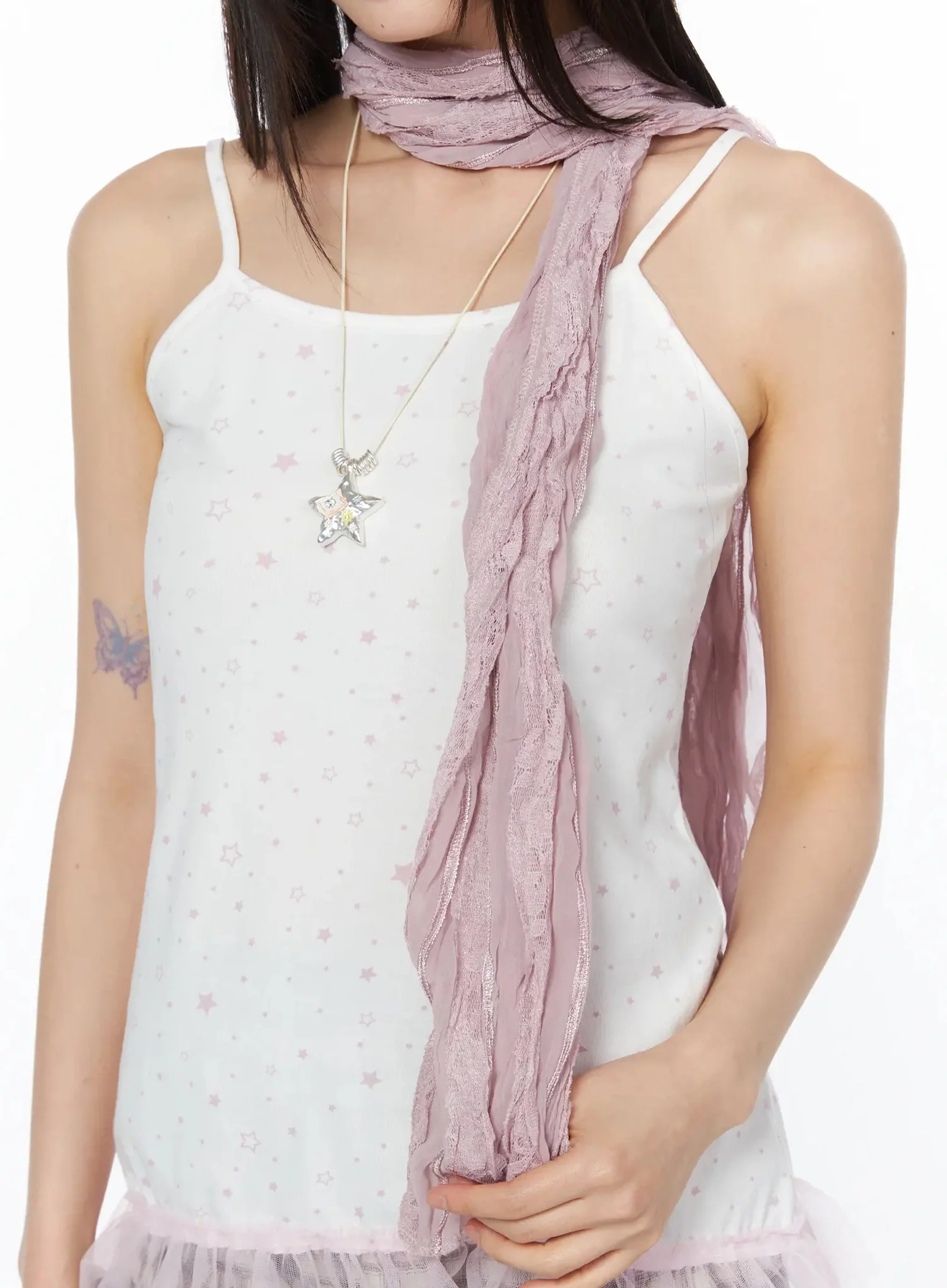 Lace Chiffon Scarf IY526