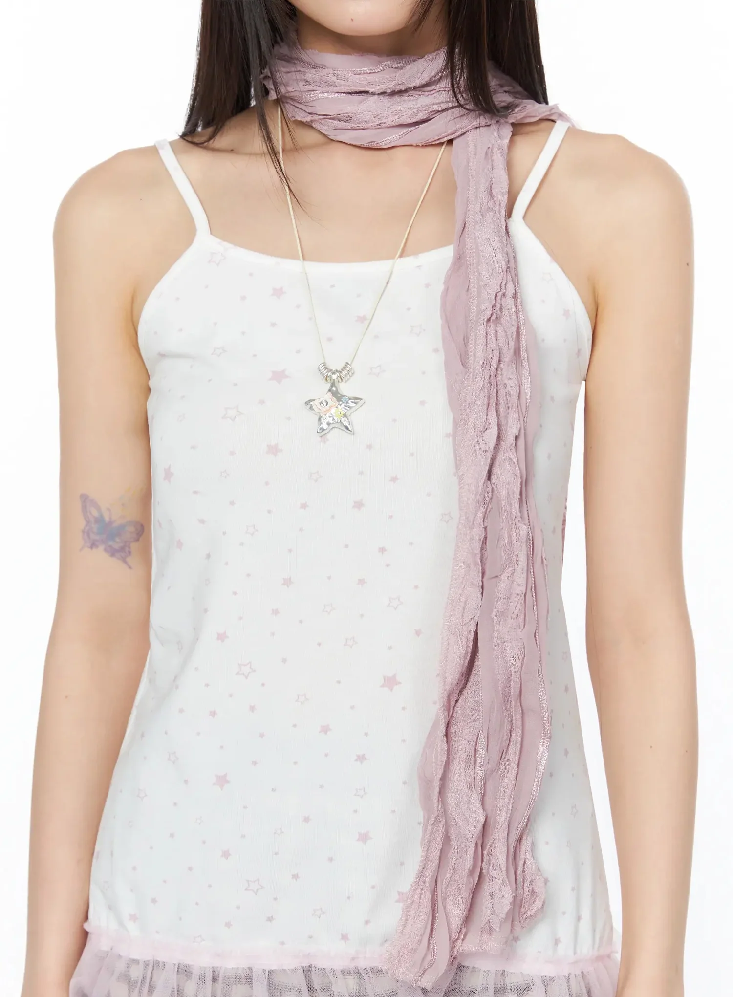 Lace Chiffon Scarf IY526 - Image 6
