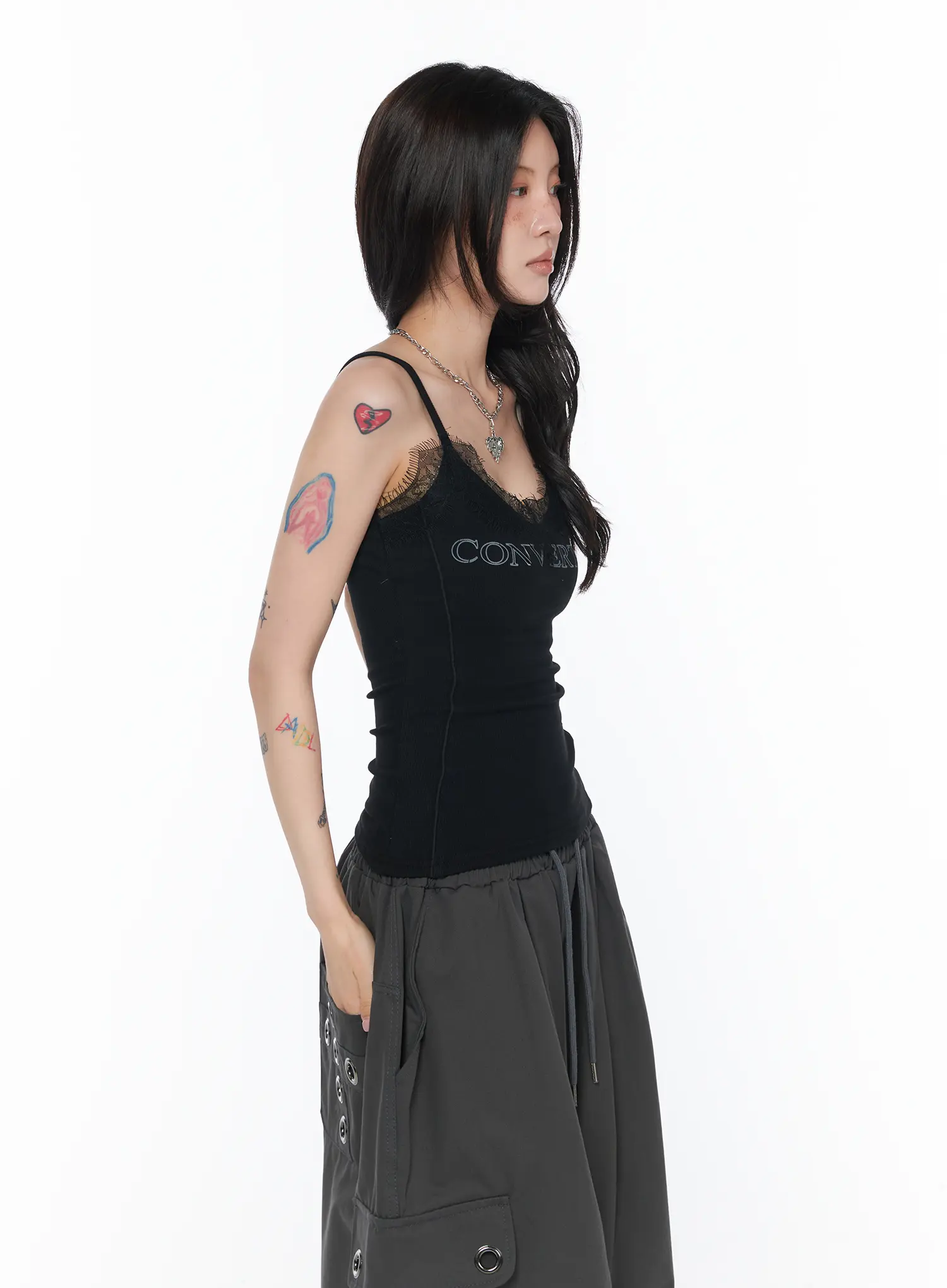 Lace Detail Cami Top CA524 - Image 12