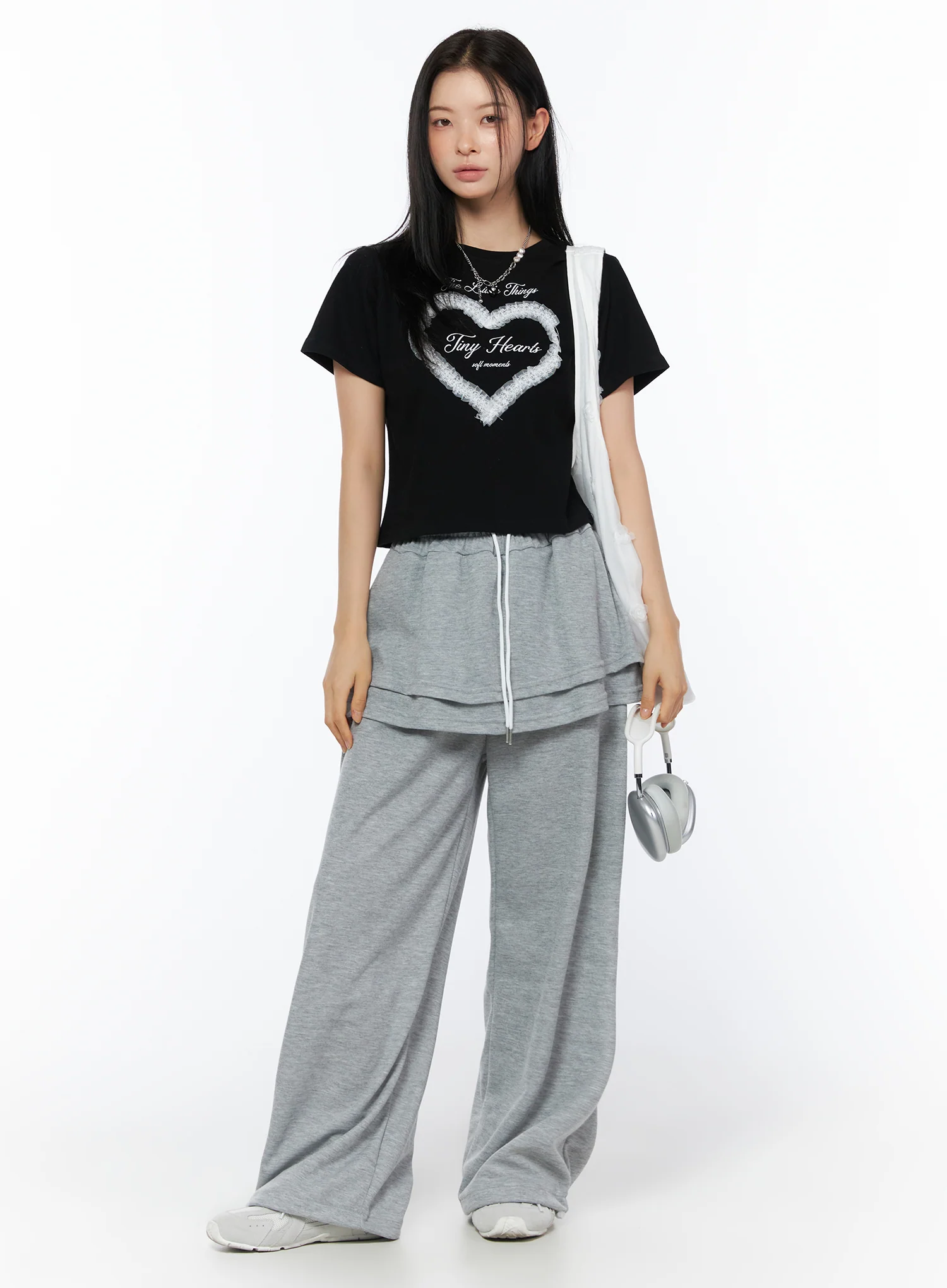 Lace Detail Graphic Tee IU516 - Image 10