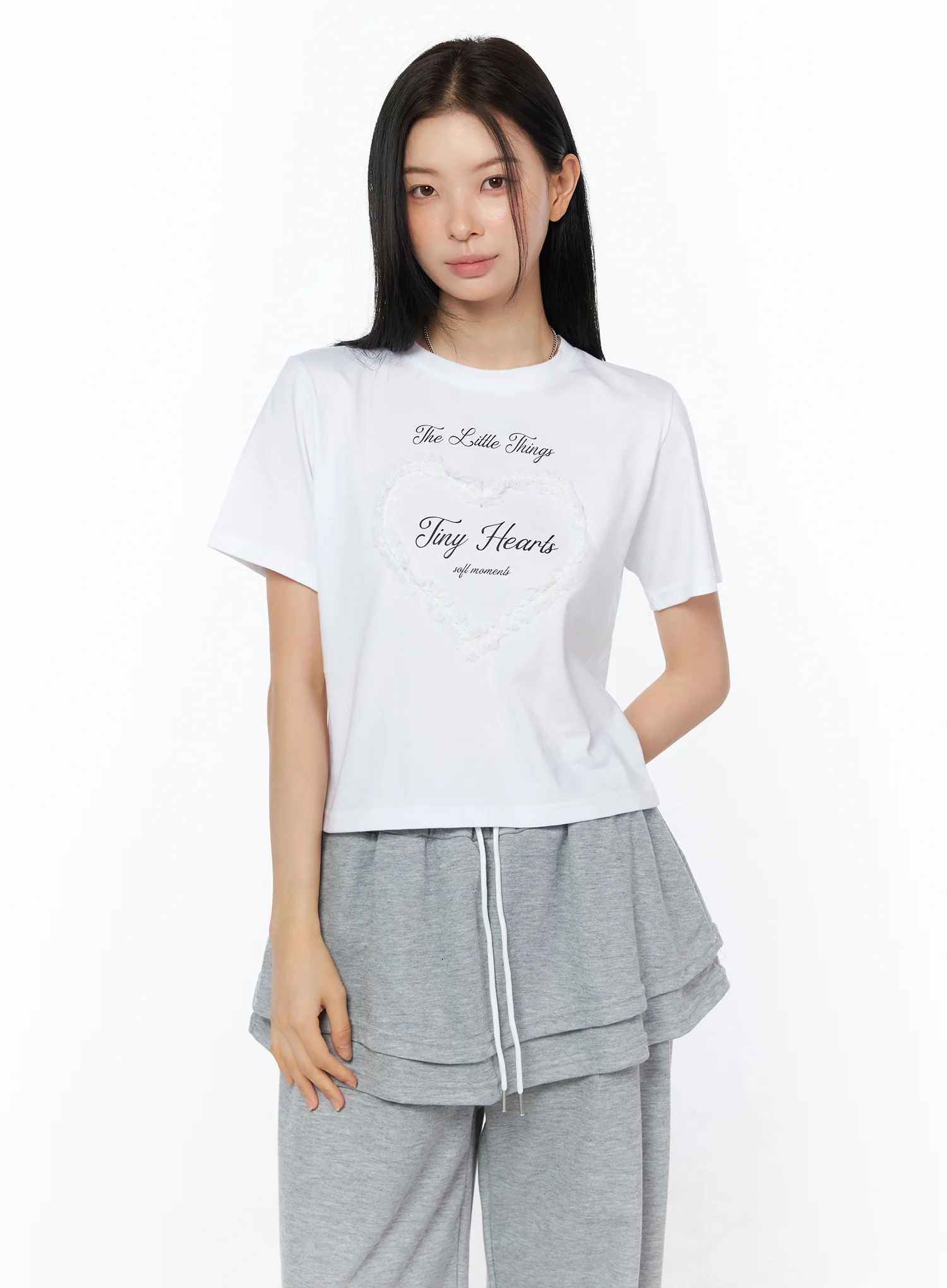 Lace Detail Graphic Tee IU516 - Image 12