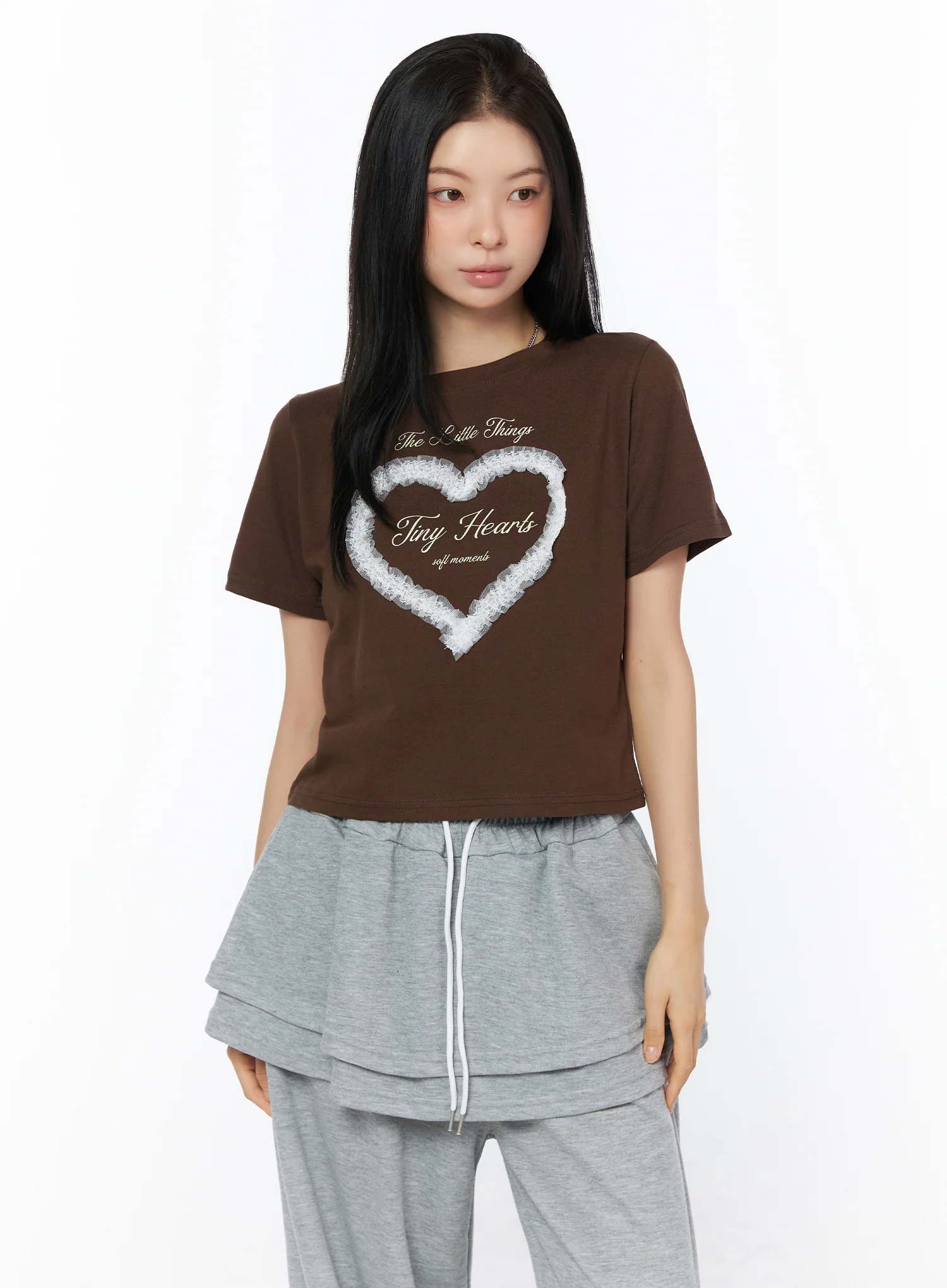 Lace Detail Graphic Tee IU516 - Image 13