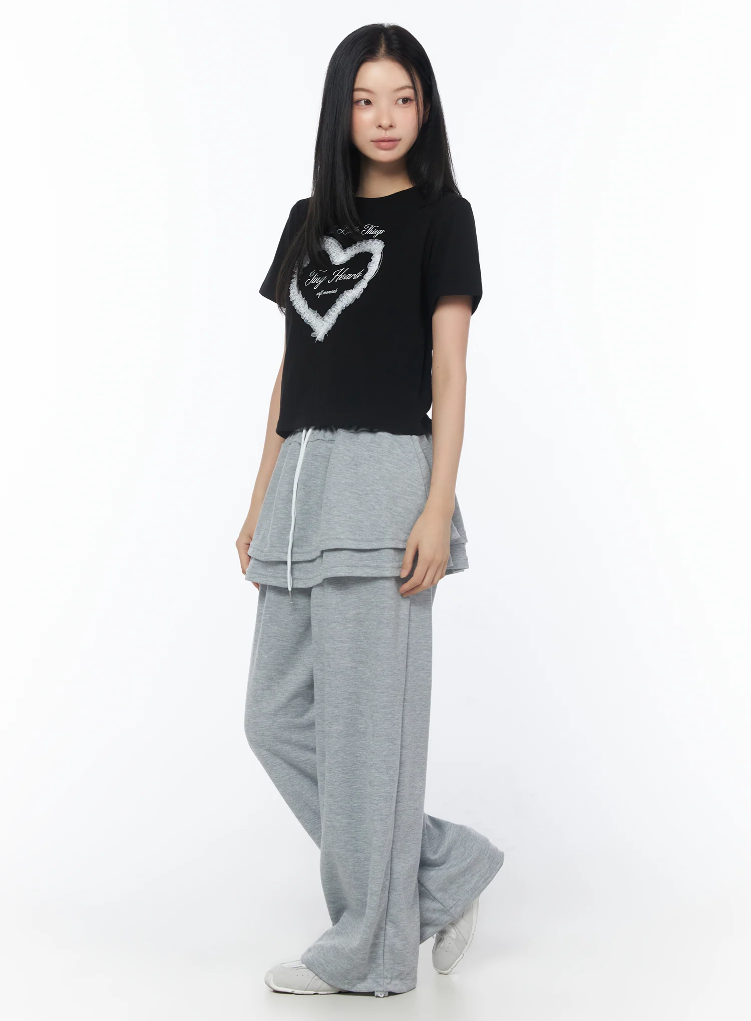 Lace Detail Graphic Tee IU516 - Image 4