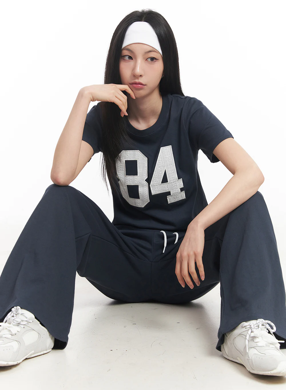 Lace Embroidered "84" Graphic Tee IY516 - Image 14