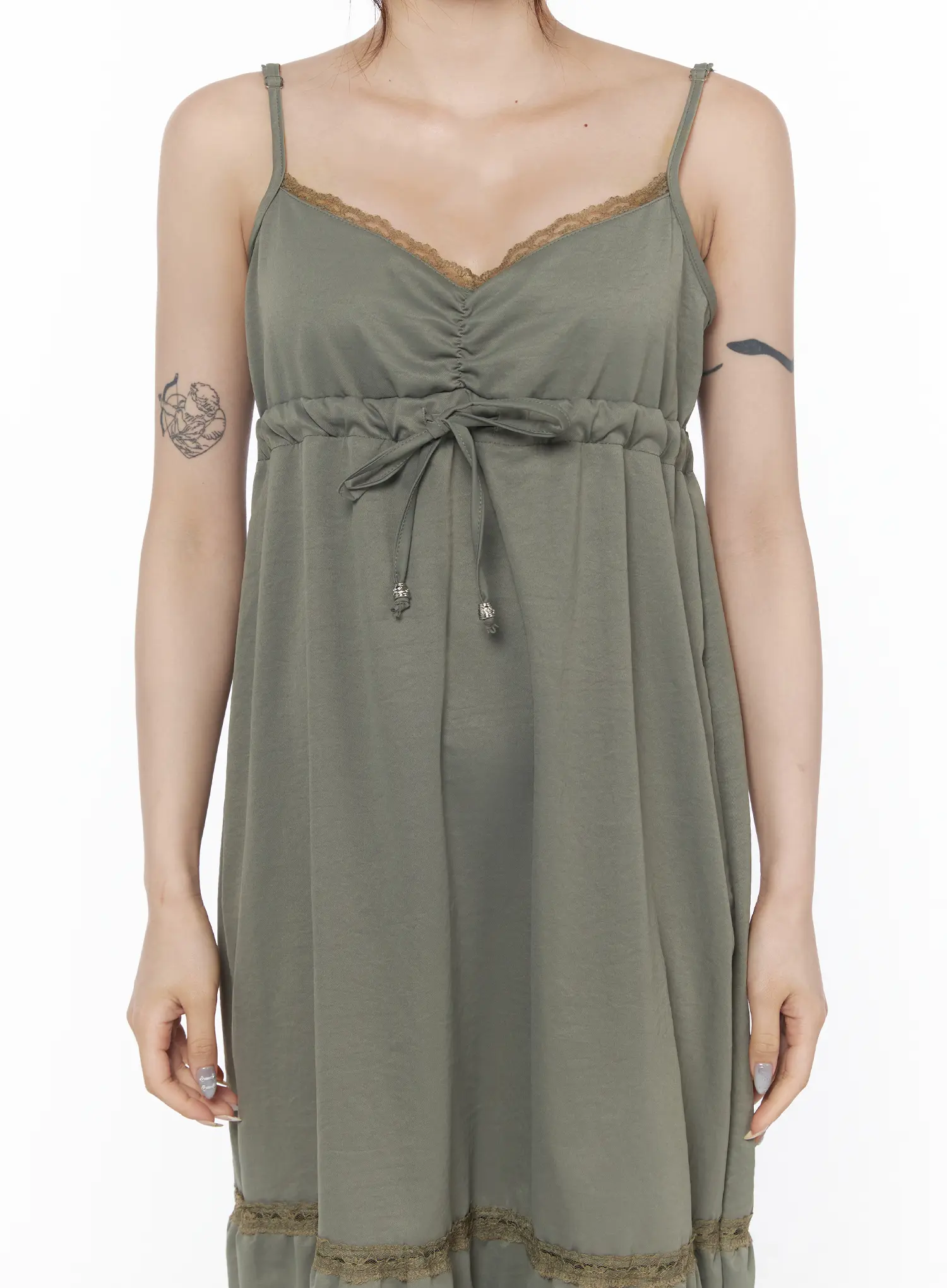 Lace Frill Long Dress CU510 - Image 8