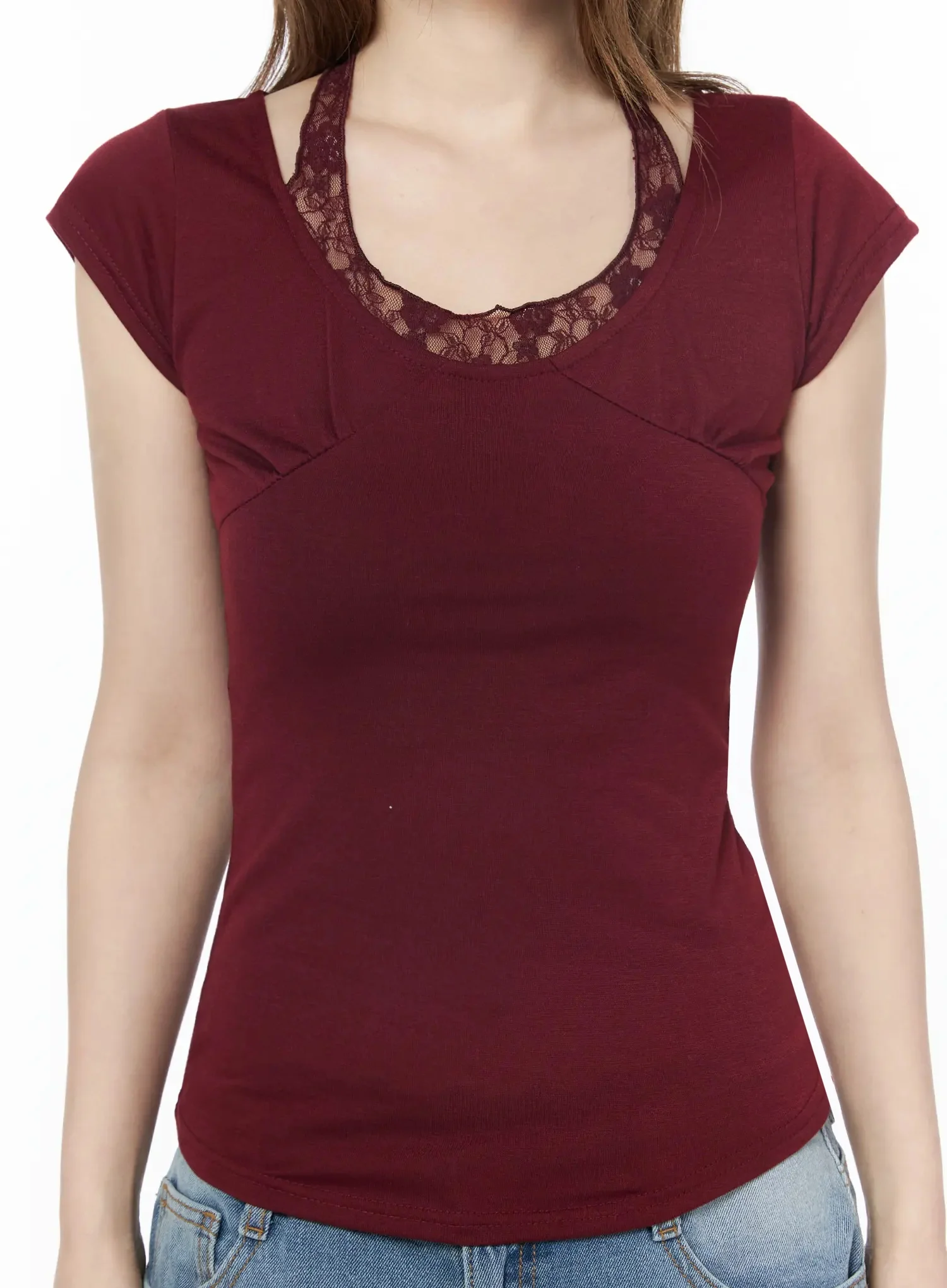 Lace Halter Tee IU525 - Image 3