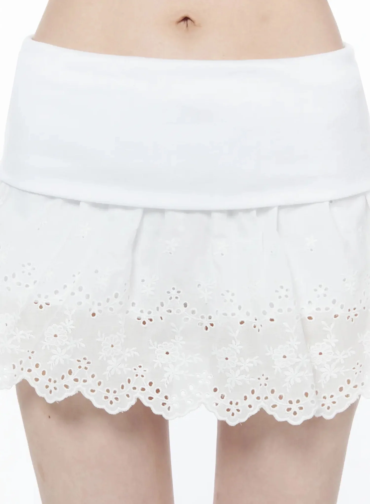 Lace Hem Mini Skirt IU512 - Image 4