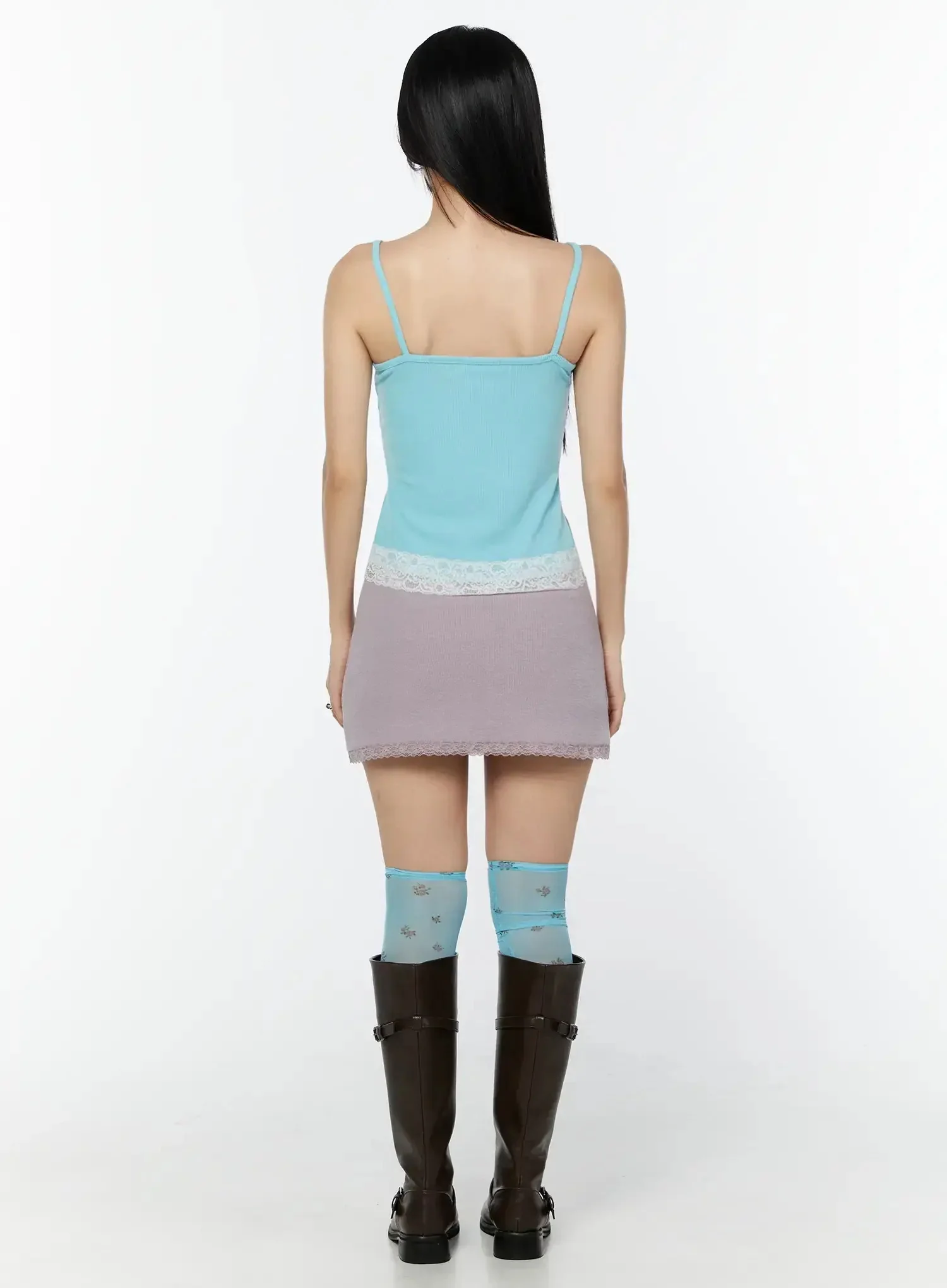 Lace Layered Mini Skirt IU522 - Image 9