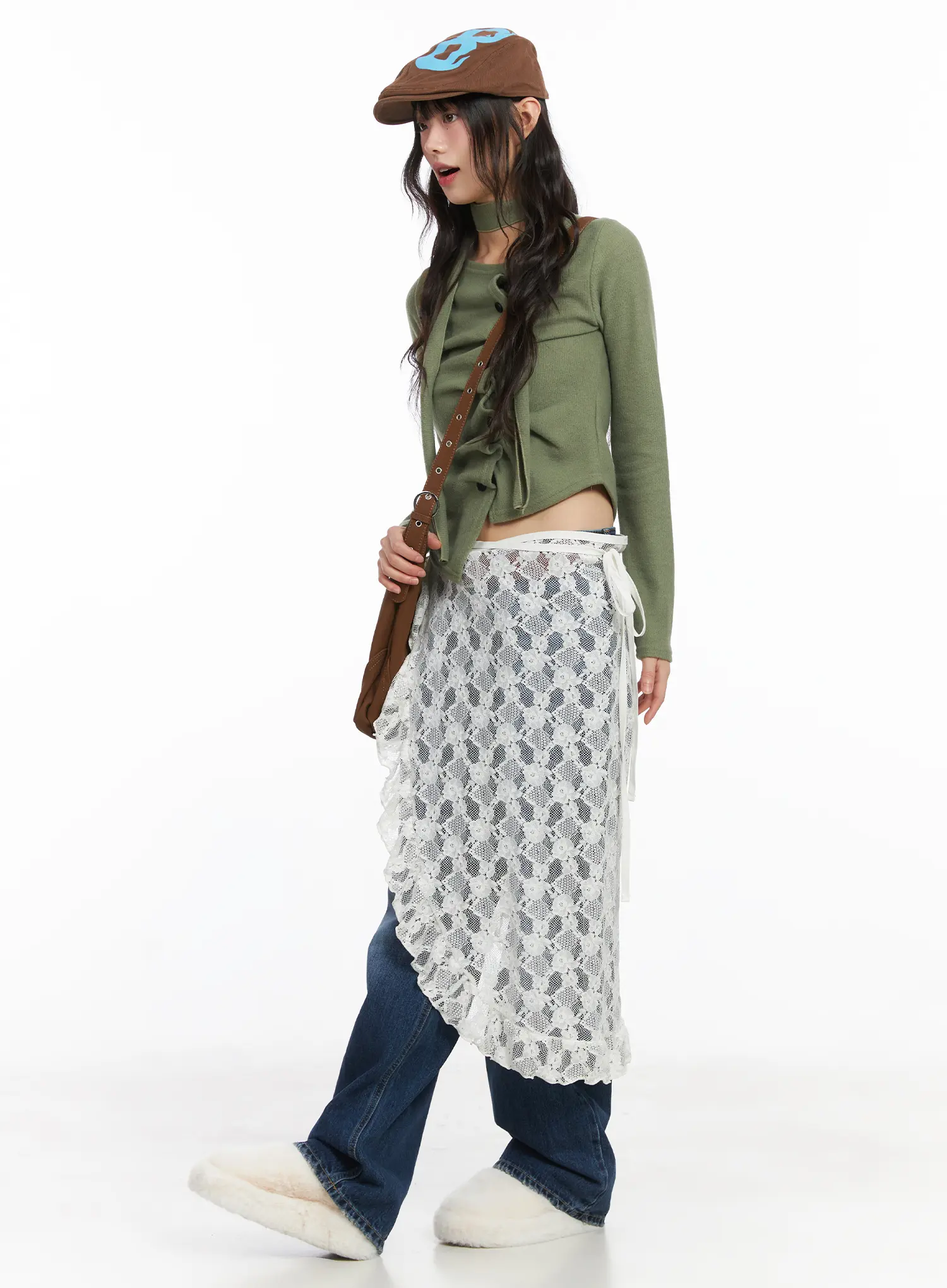 Lace Layered Wrap Skirt CD531 - Image 6
