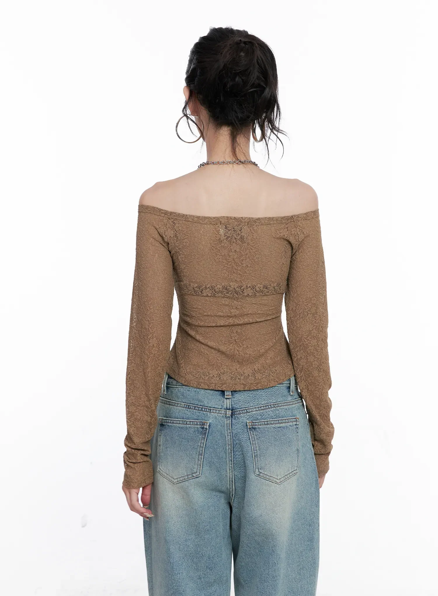 Lace Off Shoulder Top CS512 - Image 5