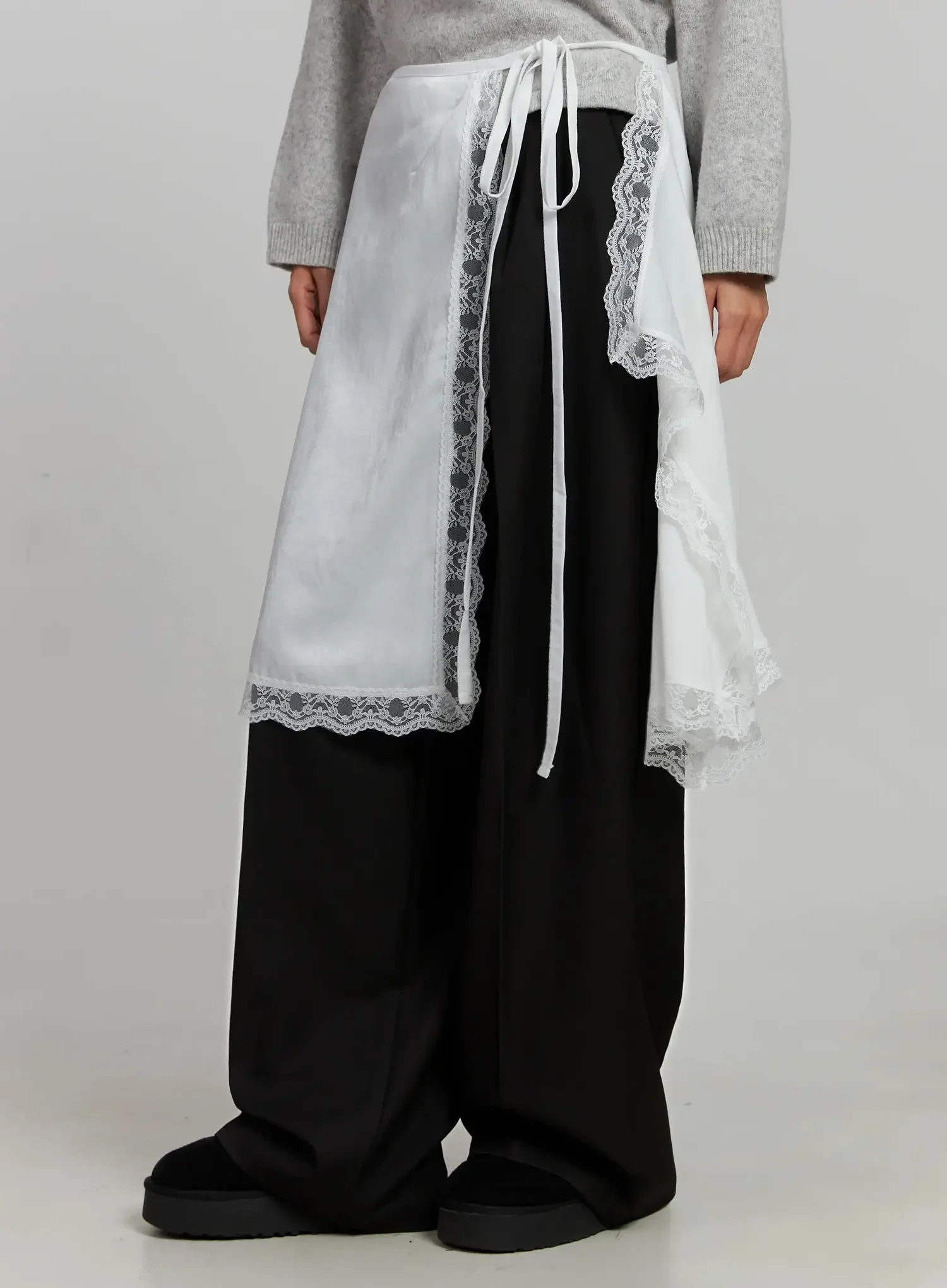Lace Overlay Skirt IJ505 - Image 5