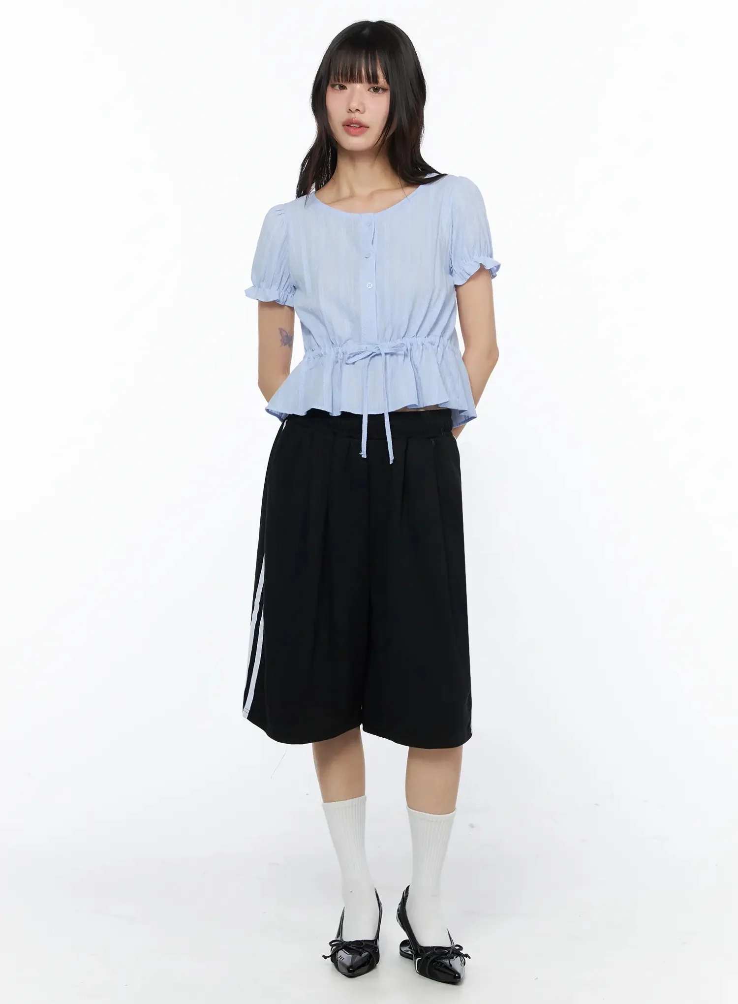 Lace Puff Sleeve Blouse IY525 - Image 5