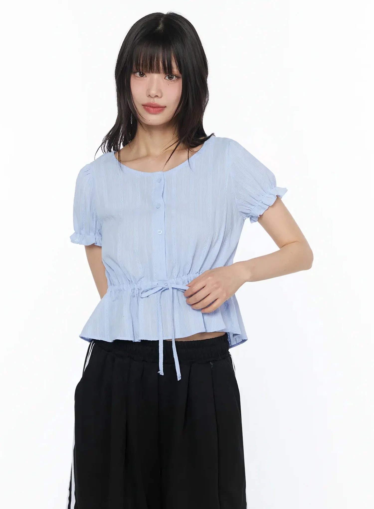 Lace Puff Sleeve Blouse IY525 - Image 7