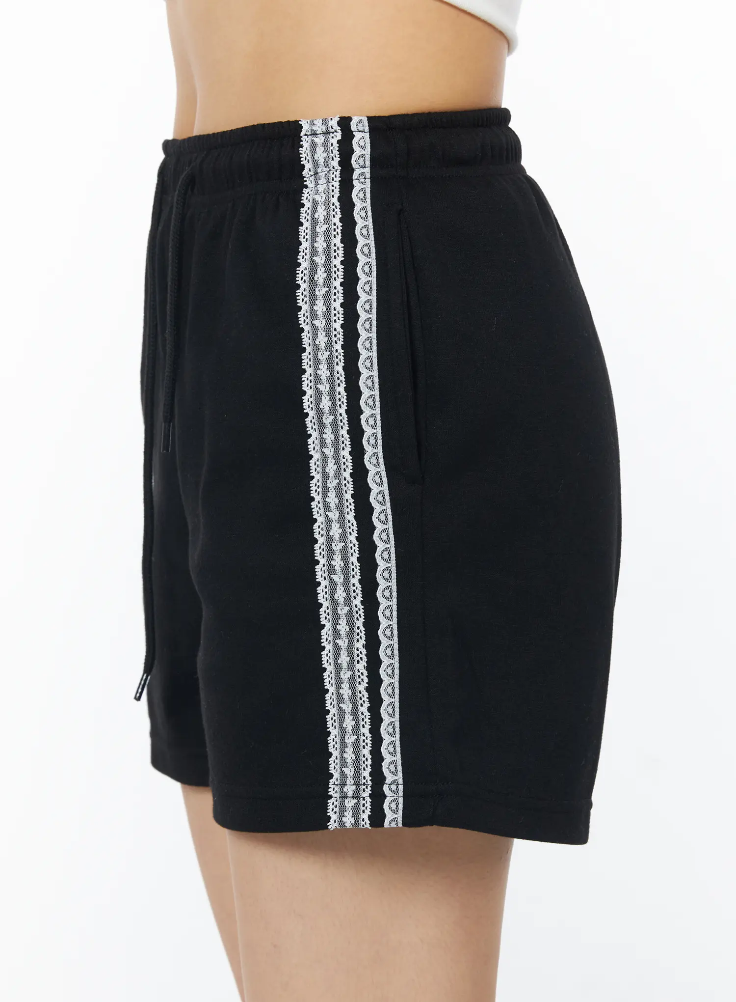 Lace Side Stripe Athletic Shorts CD805 - Image 8