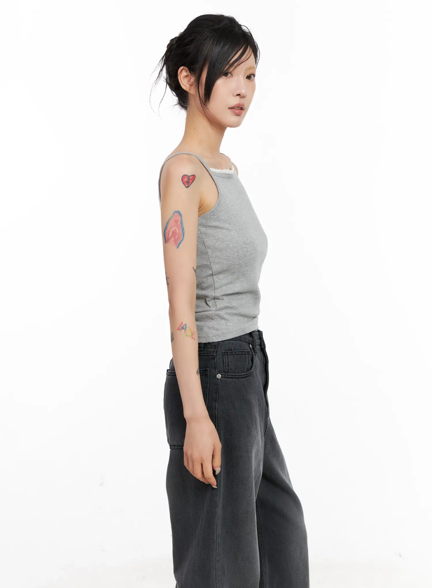 Lace-Trim Cami Top CL528 - Image 3