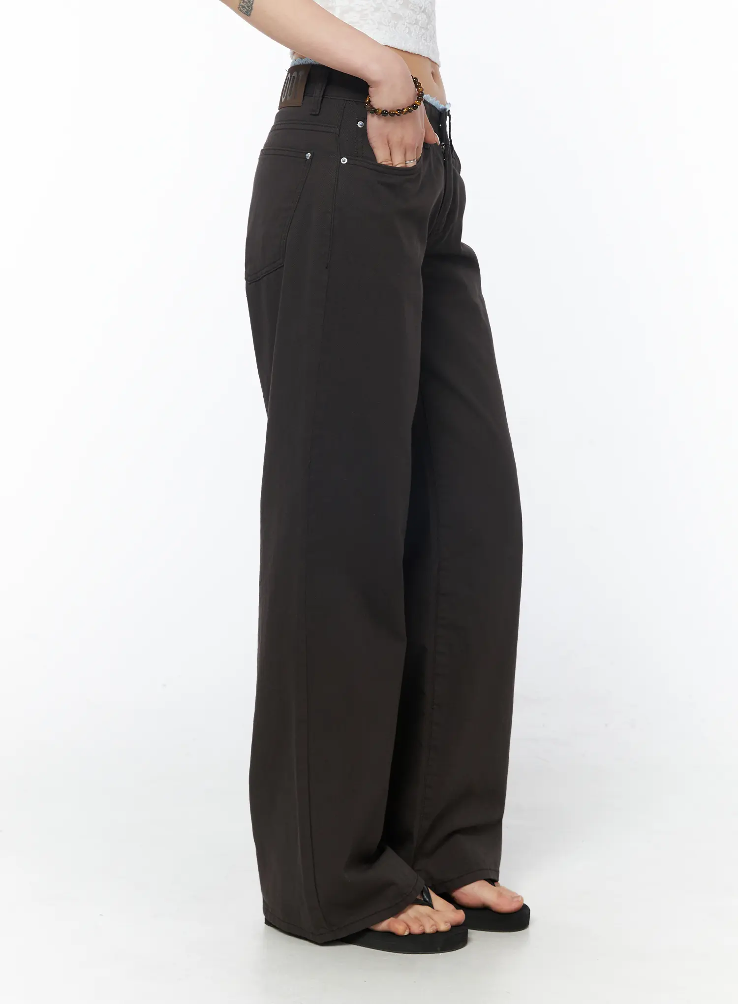 Lace Trim Cotton Pants CY528 - Image 4