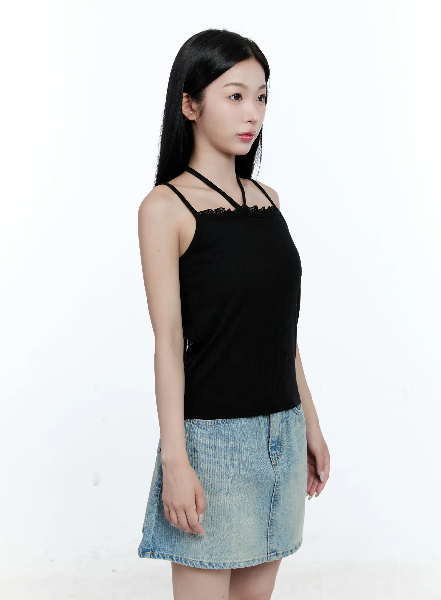Lace-Trim Halter Tank CG512 - Image 9