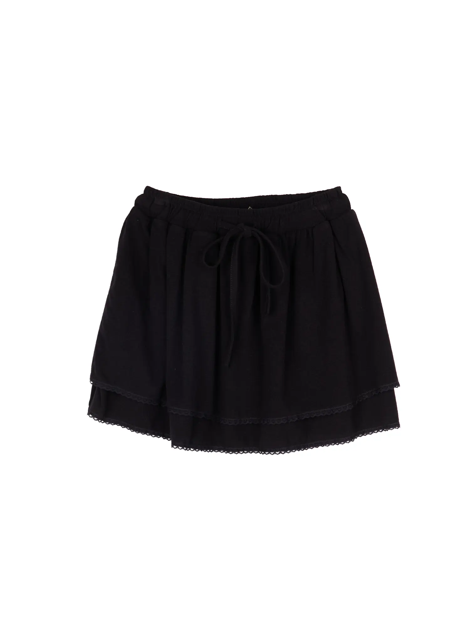 Lace Trim Layered Mini Skirt CY519 - Image 10