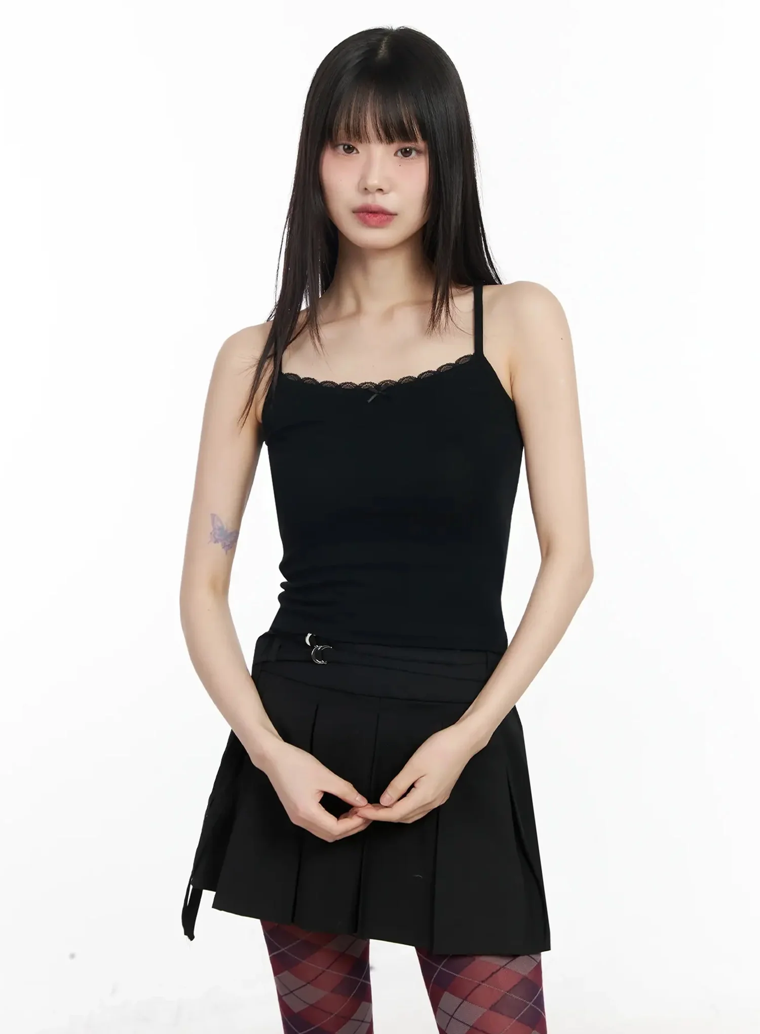 Lace Trim Ribbon Camisole IM523 - Image 14