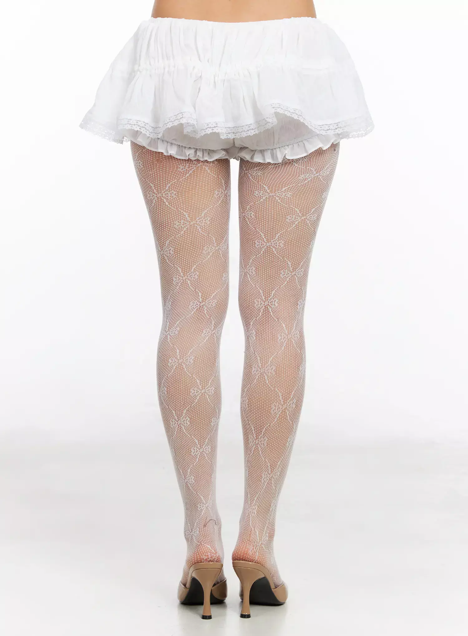 Lace Trim Ribbon Mini Skirt IA507 - Image 11