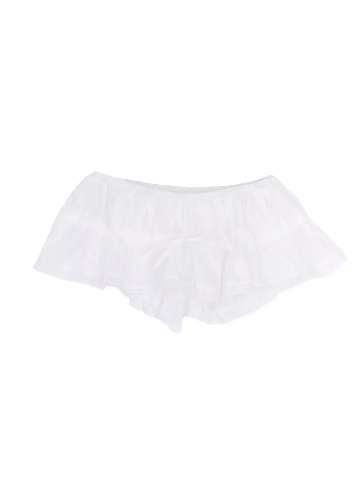 Lace Trim Ribbon Mini Skirt IA507 - Image 14