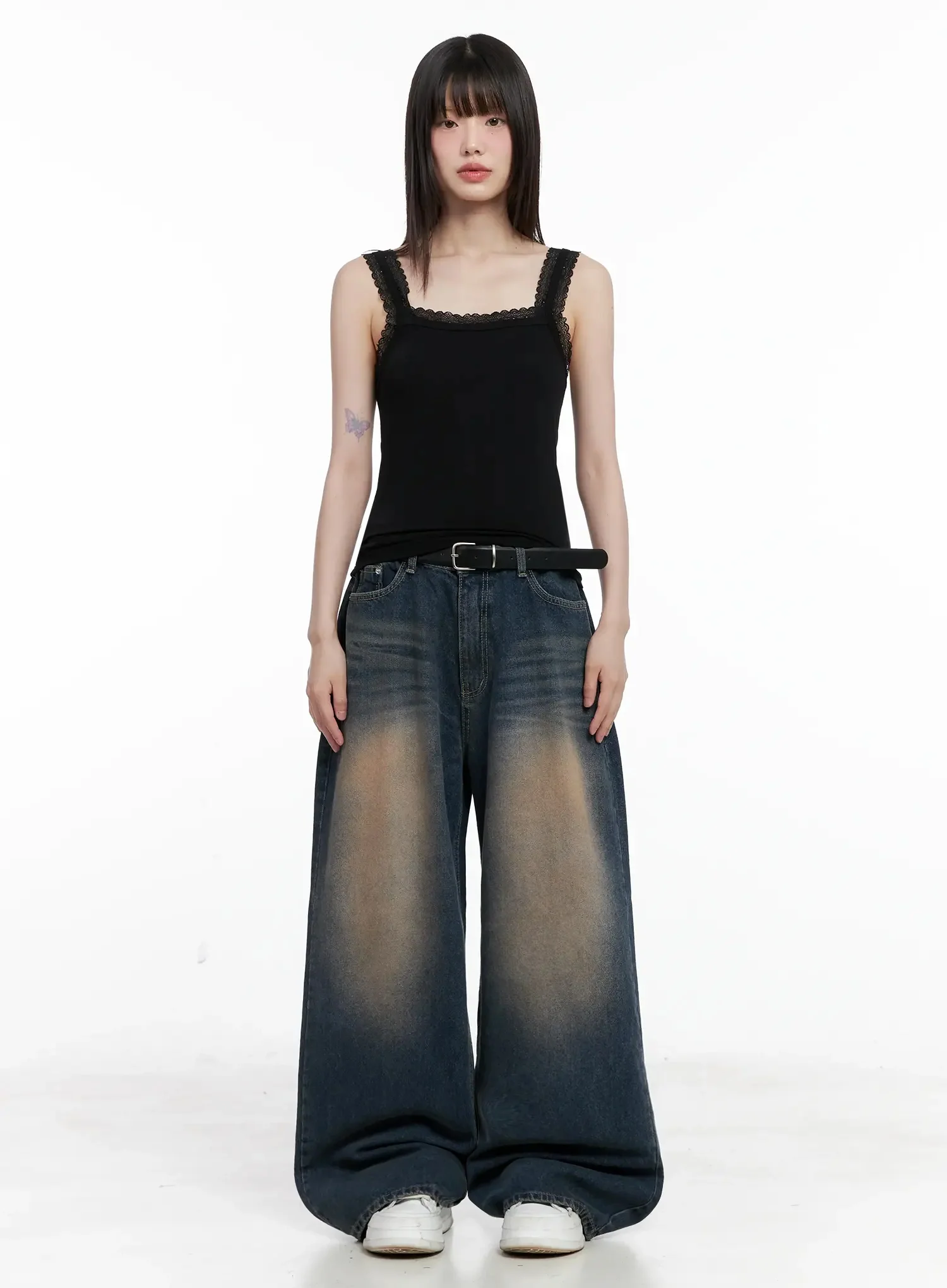 Lace-Trim Sleeveless Tank Top IL531 - Image 5