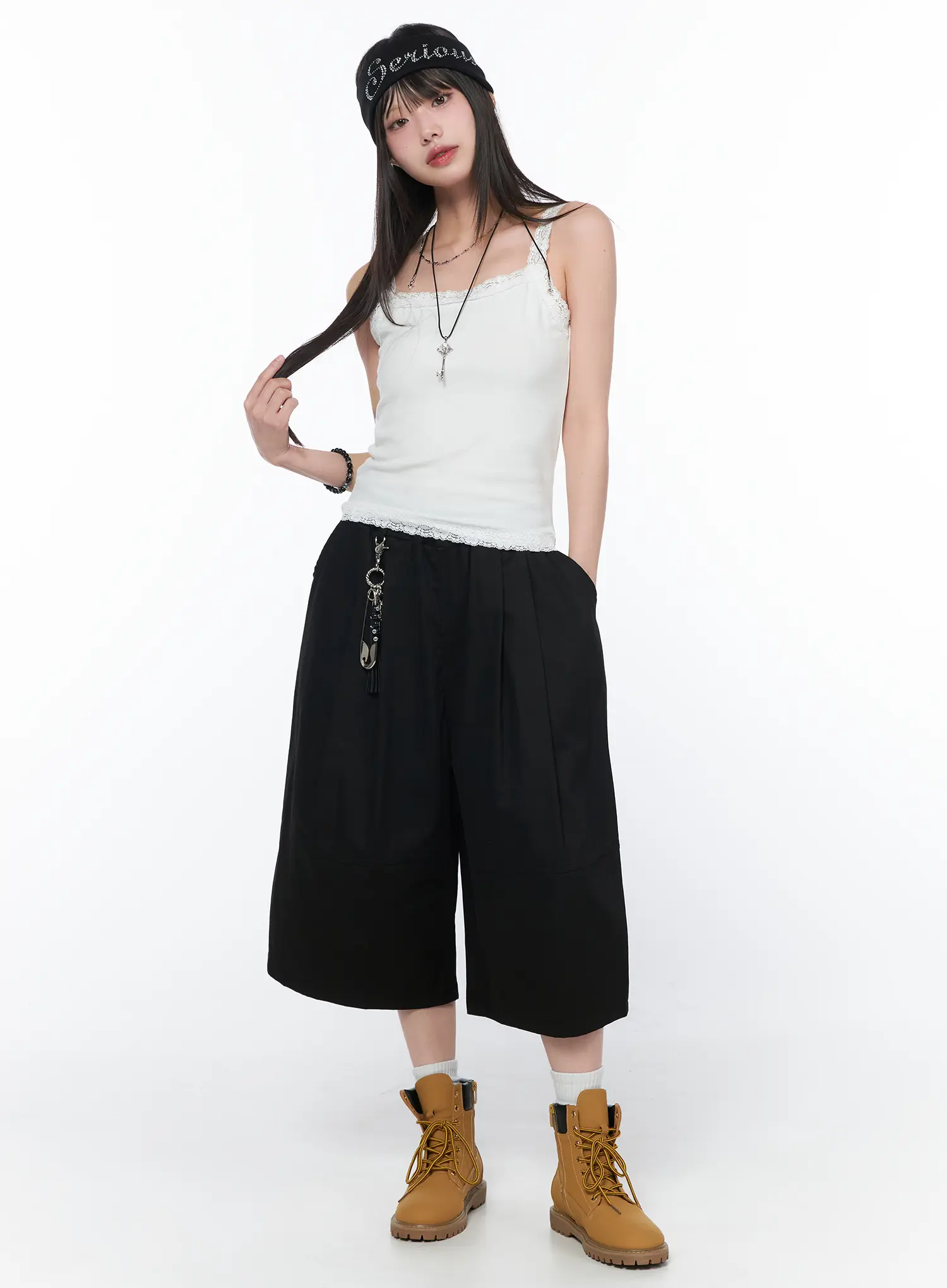 Lace Trim Sleeveless Top CA528 - Image 3