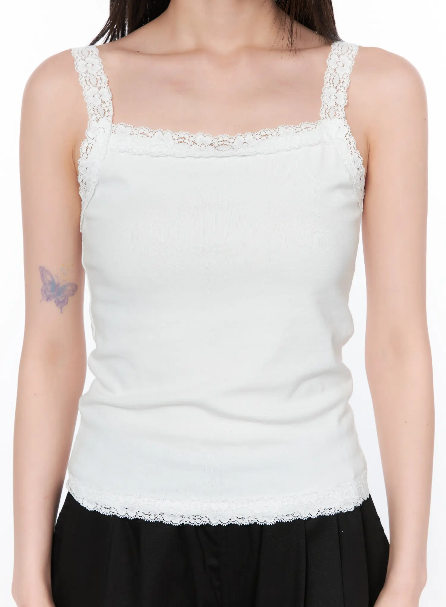 Lace Trim Sleeveless Top CA528 - Image 4