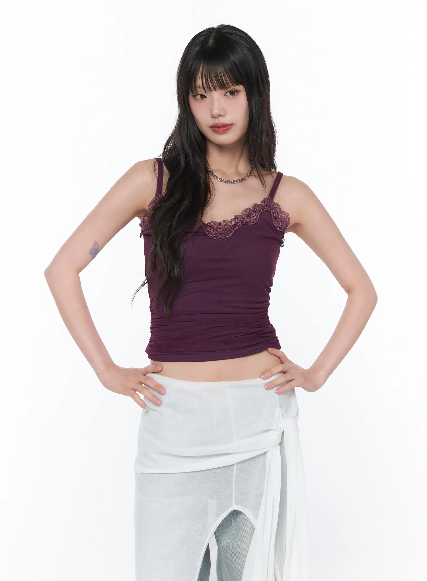 Lace Trim V-Neck Cami CA529 - Image 2