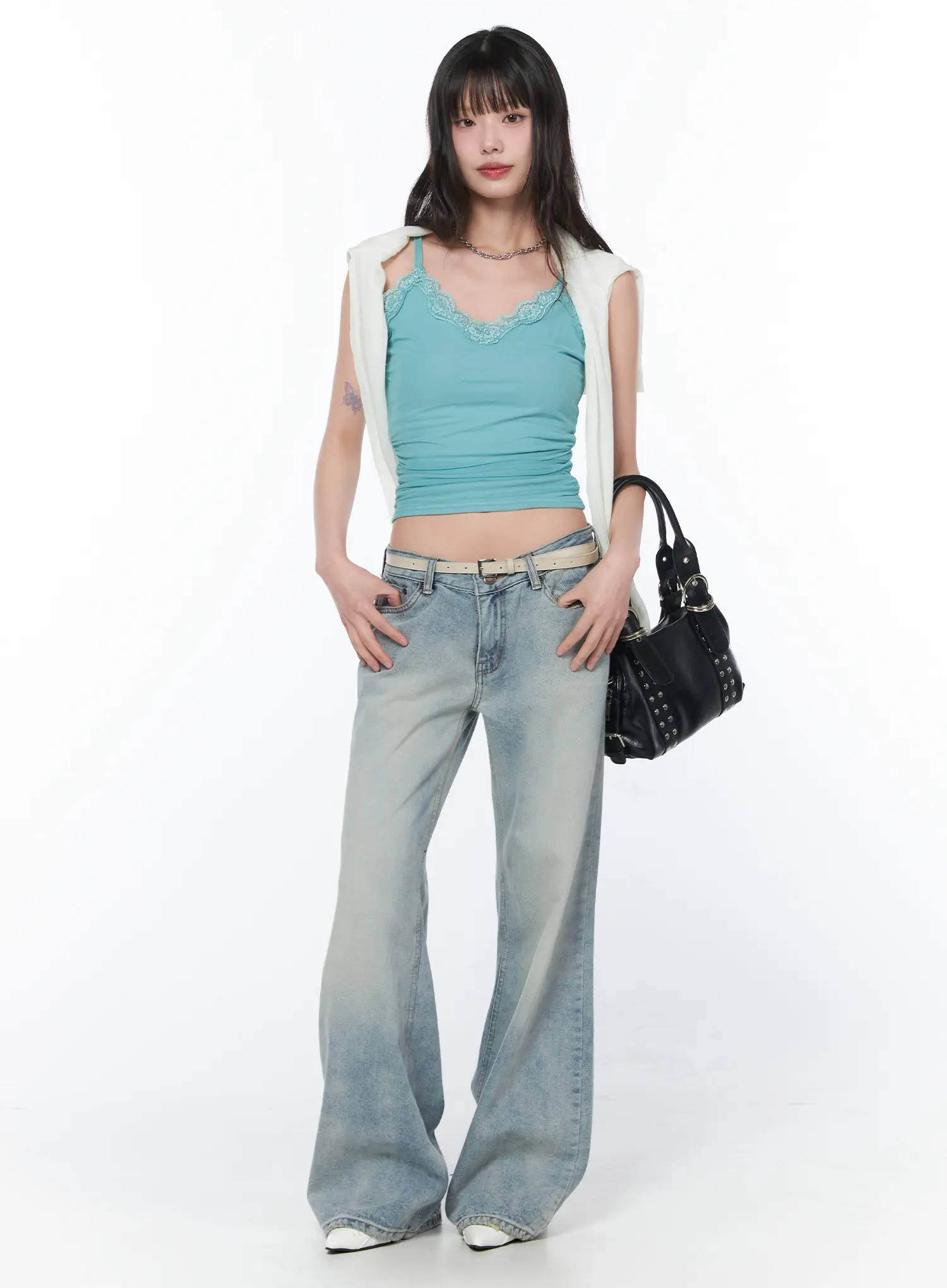Lace Trim V-Neck Cami CA529 - Image 3