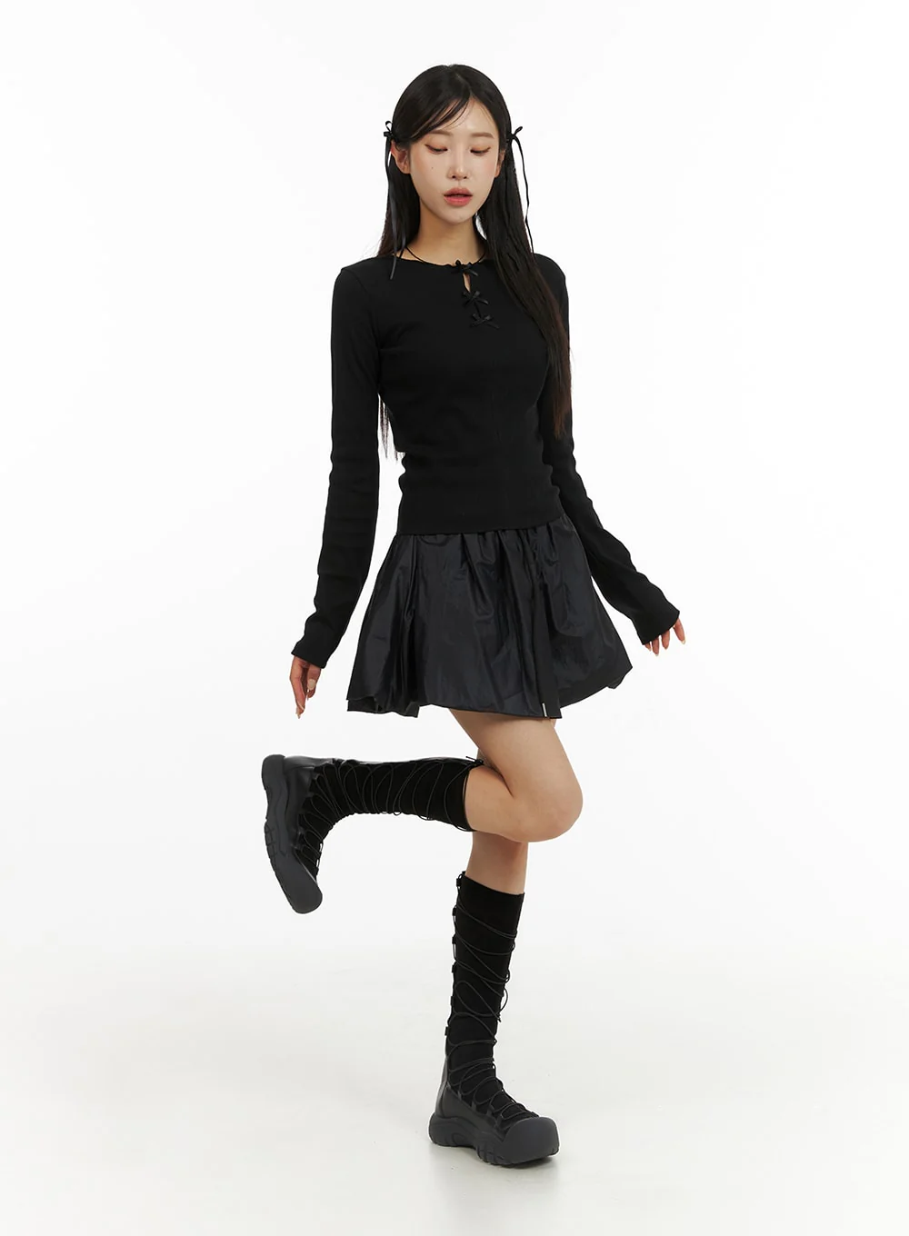Lace-Up Platform Boots CJ431 - Image 5