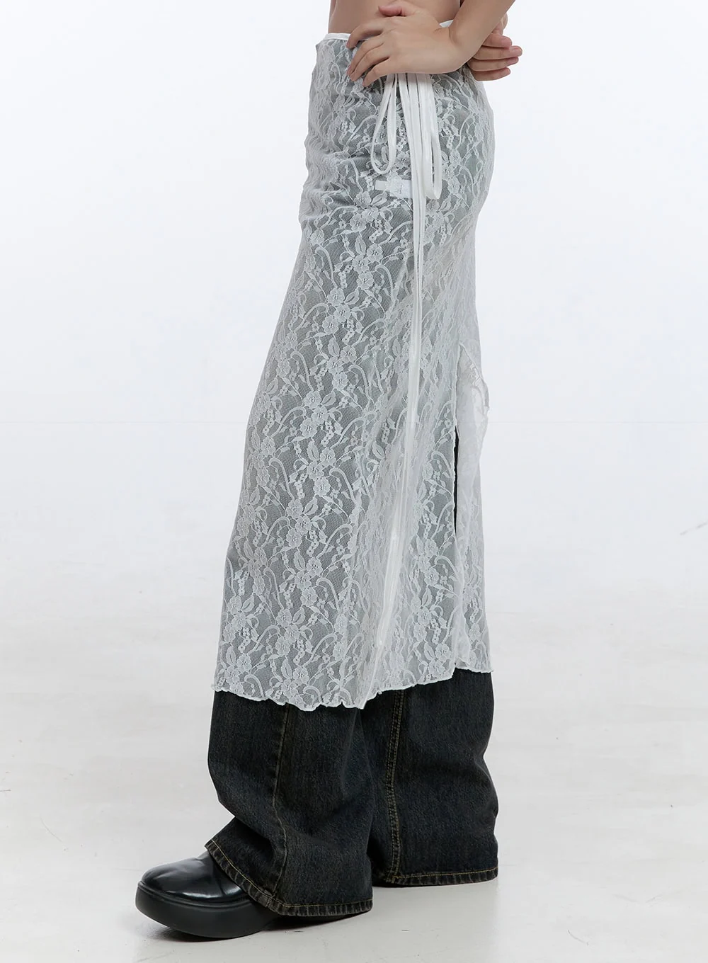 Lace Whisper Maxi Wrap Skirt CG414 - Image 3