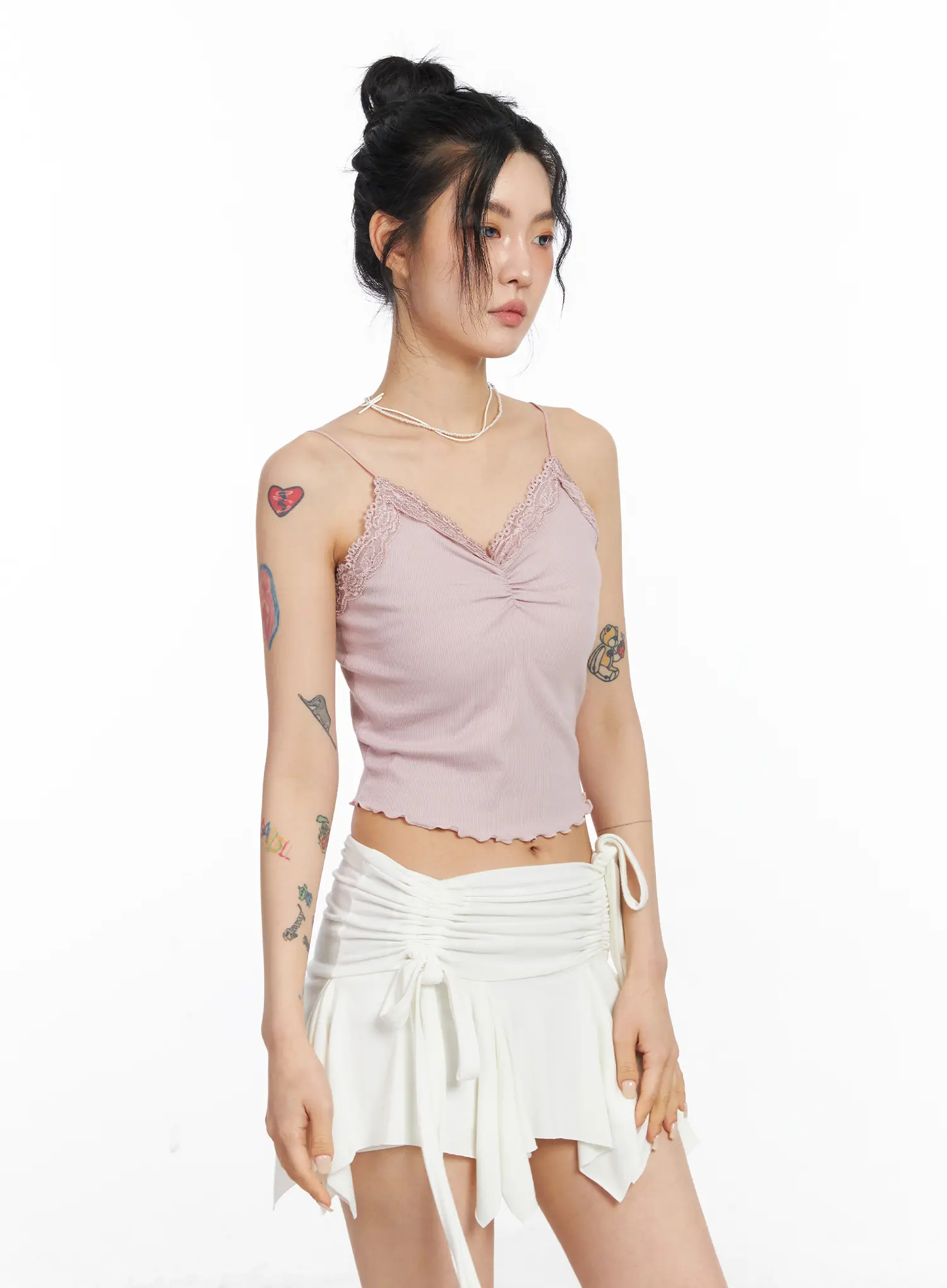 Laced V-Neck Cami Top CJ522 - Image 8