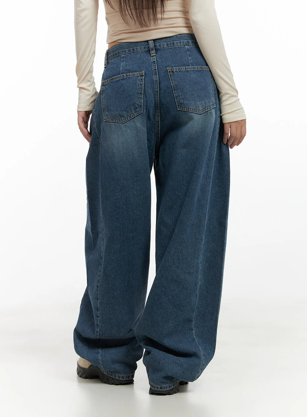 Lacey Washed Denim Baggy Jeans CO404 - Image 6
