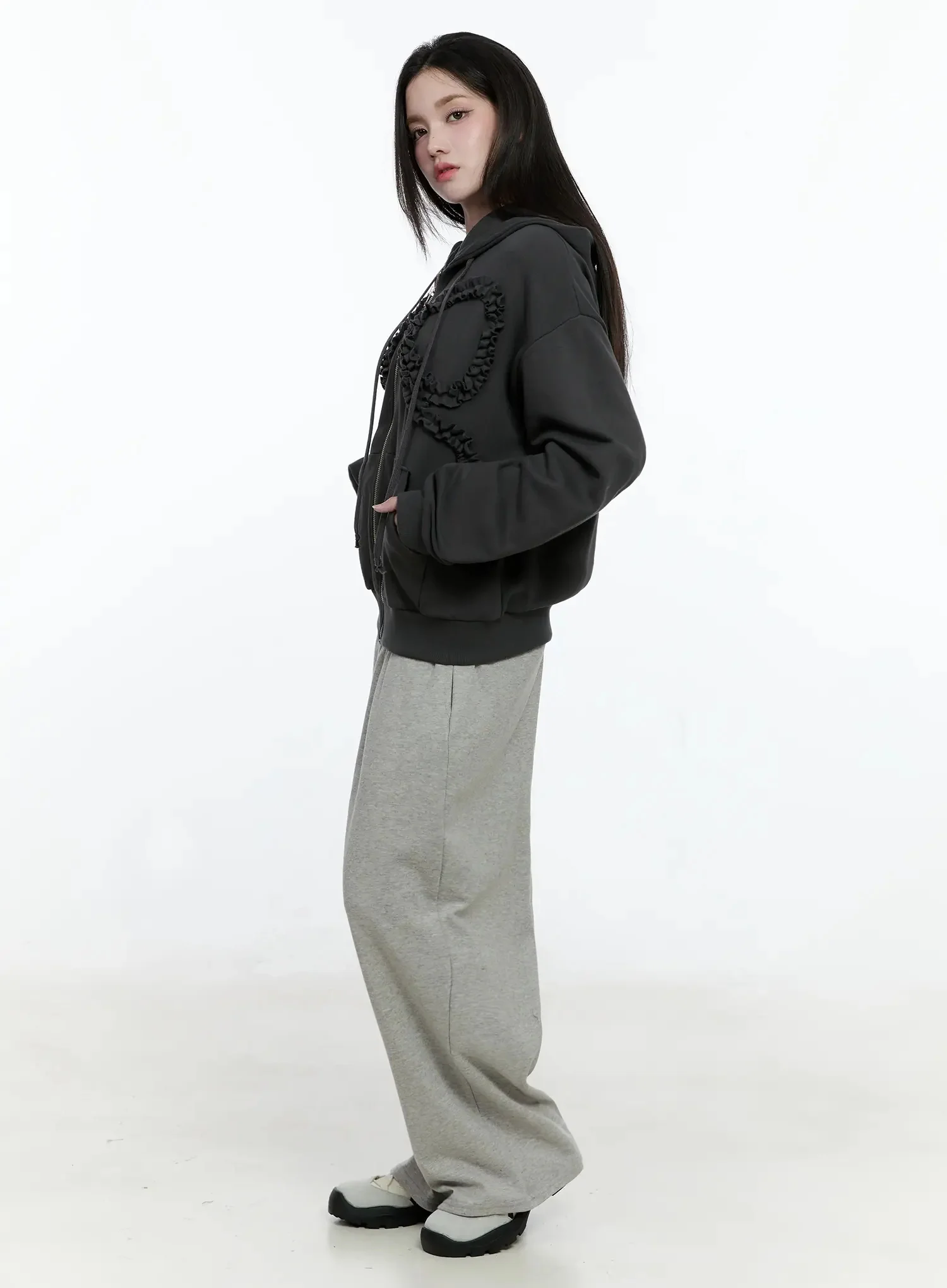 Layered Button Baggy Sweatpants IO527 - Image 6