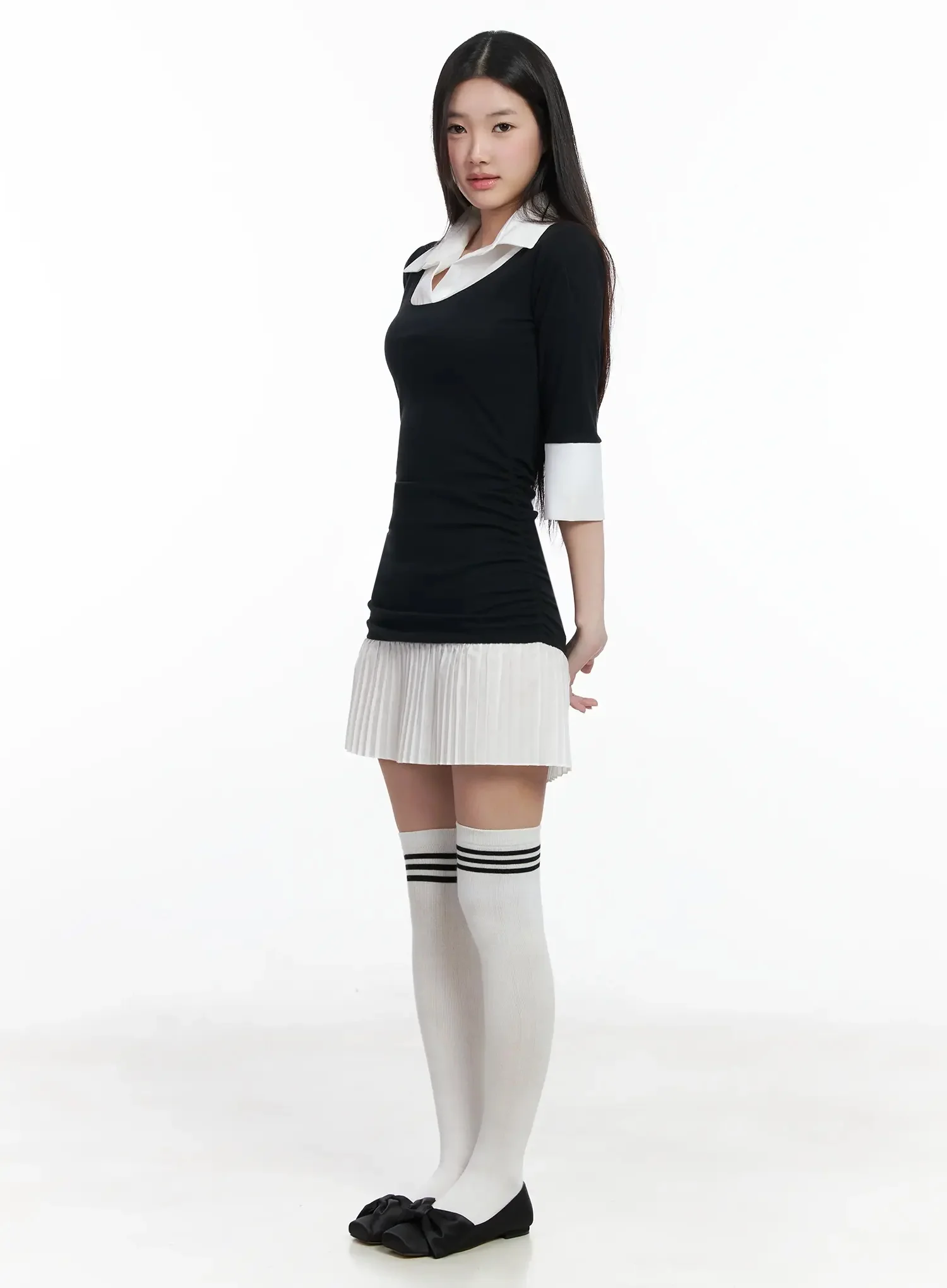 Layered Collar Mini Dress IM502 - Image 6