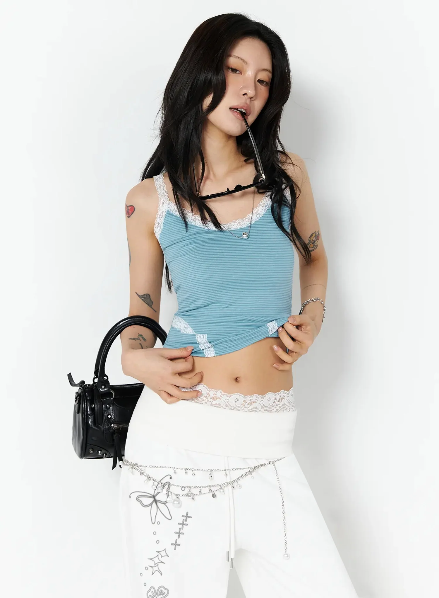 Layered Pearl Chain Belt IU508 - Image 3
