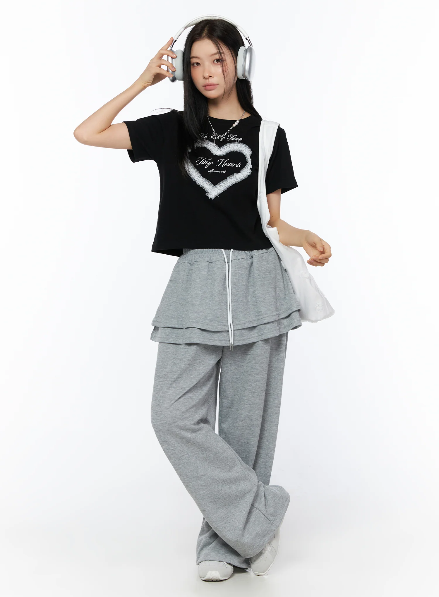Layered Skirt Sweatpants IU516 - Image 2