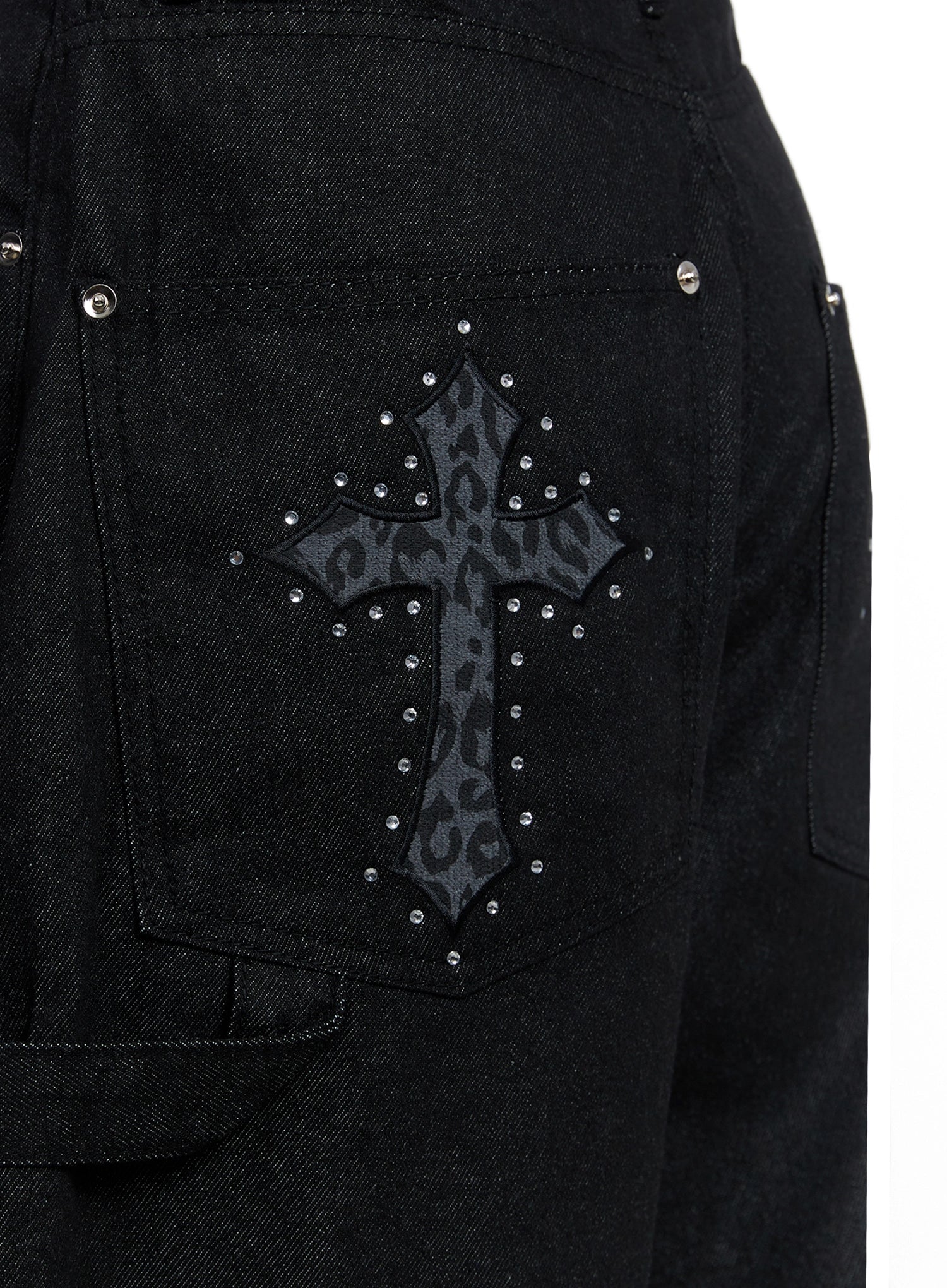 Lea Cross-Patch Baggy Jeans IS525 - Image 2