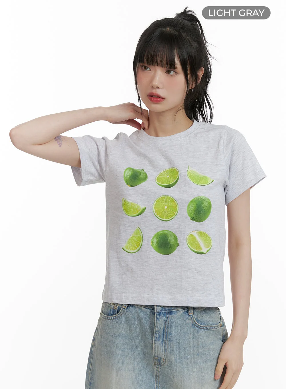 Lemon Lime Crop Tee CU410 - Image 7