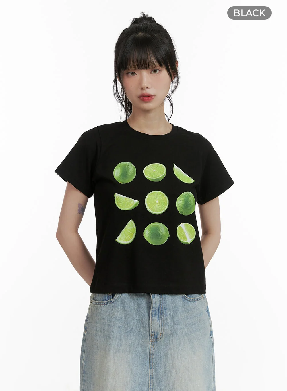 Lemon Lime Crop Tee CU410 - Image 8