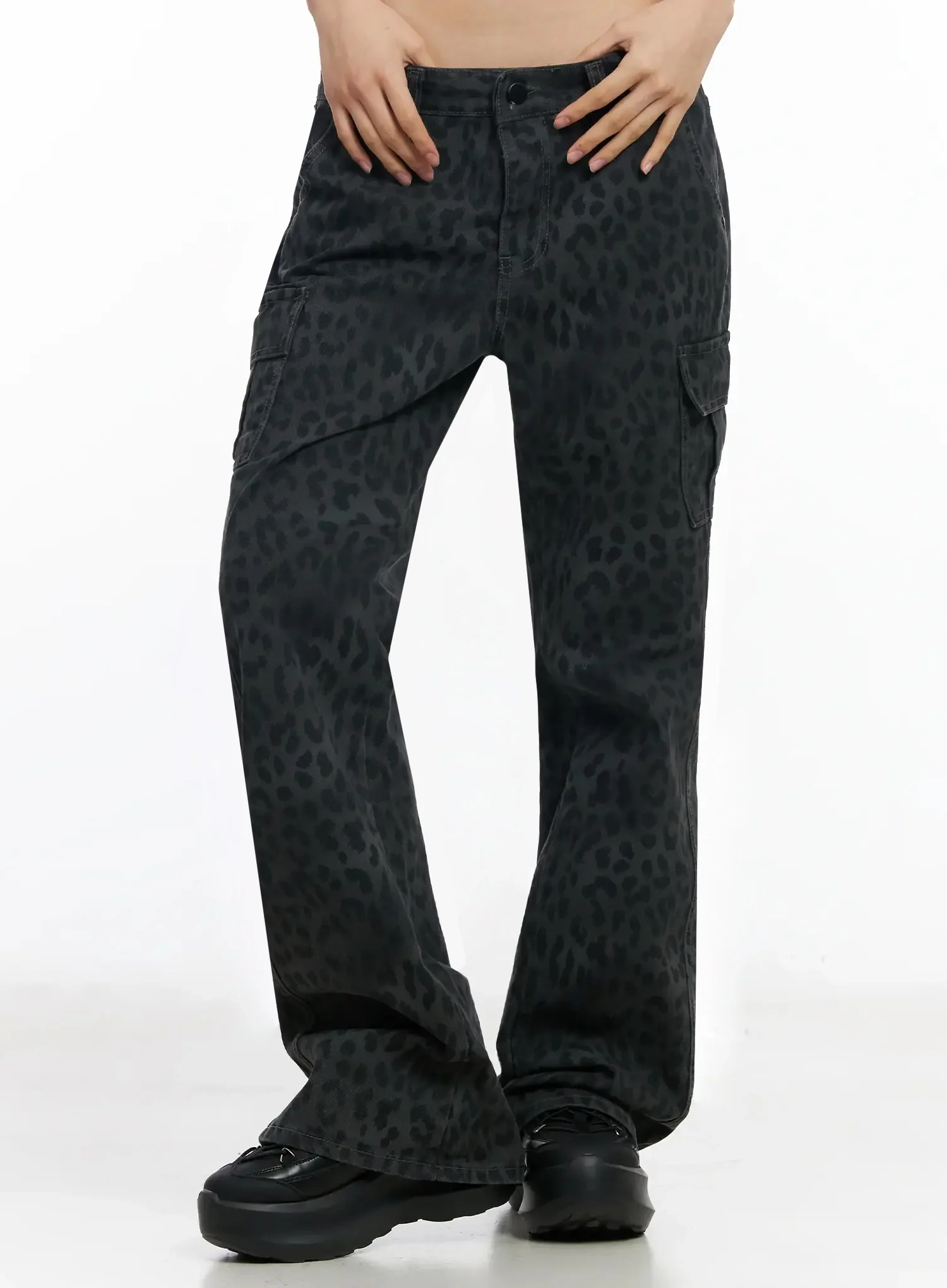 Leopard Print Flare Pants IA508