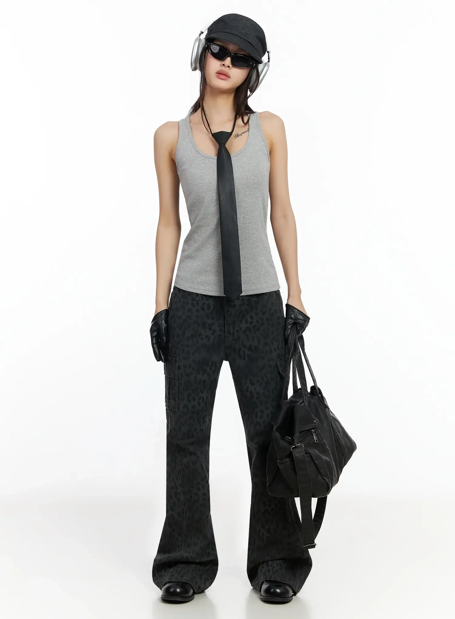 Leopard Print Flare Pants IA508 - Image 2