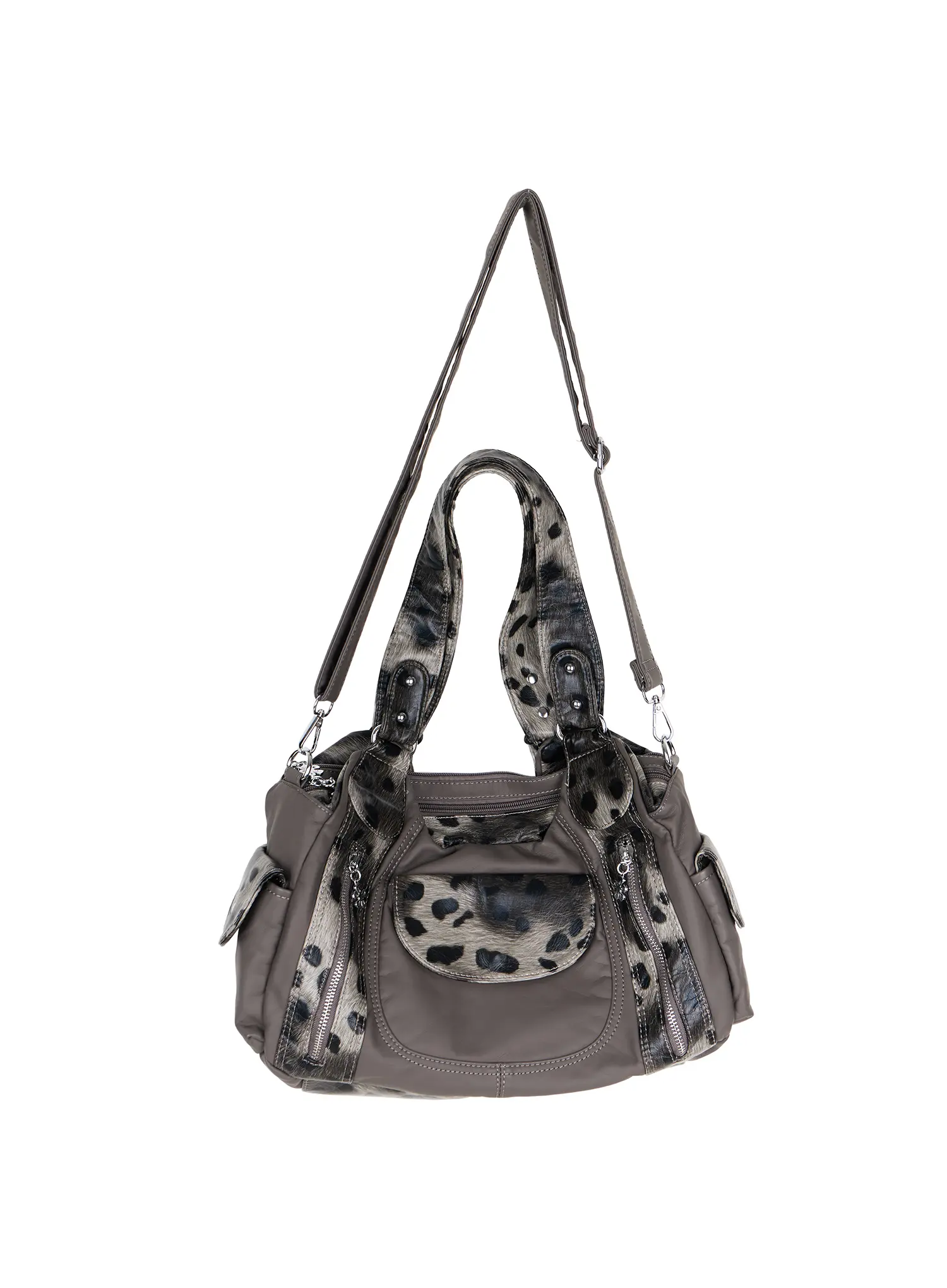 Leopard Print Two-Way Shoulder Bag CU515 - Image 13